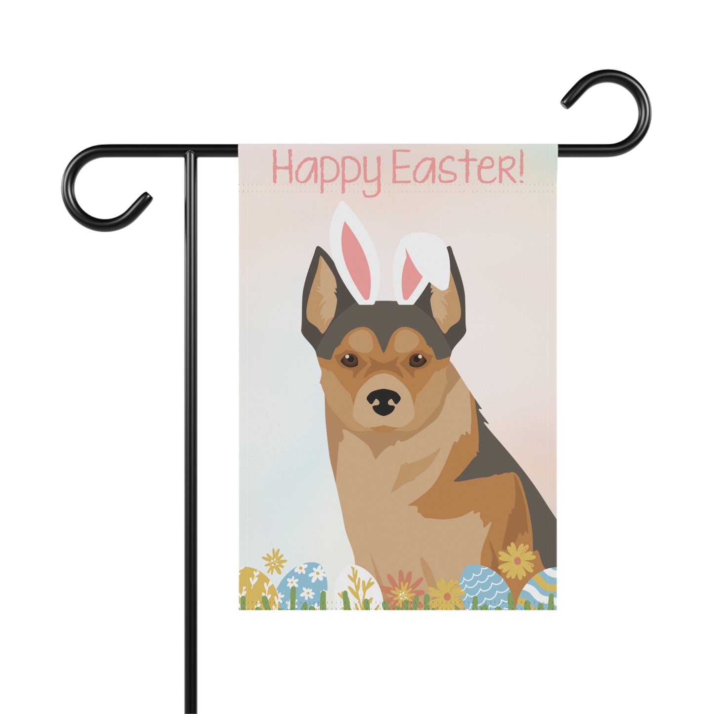 Norwegian Lundehund Dog Happy Easter Garden Flag