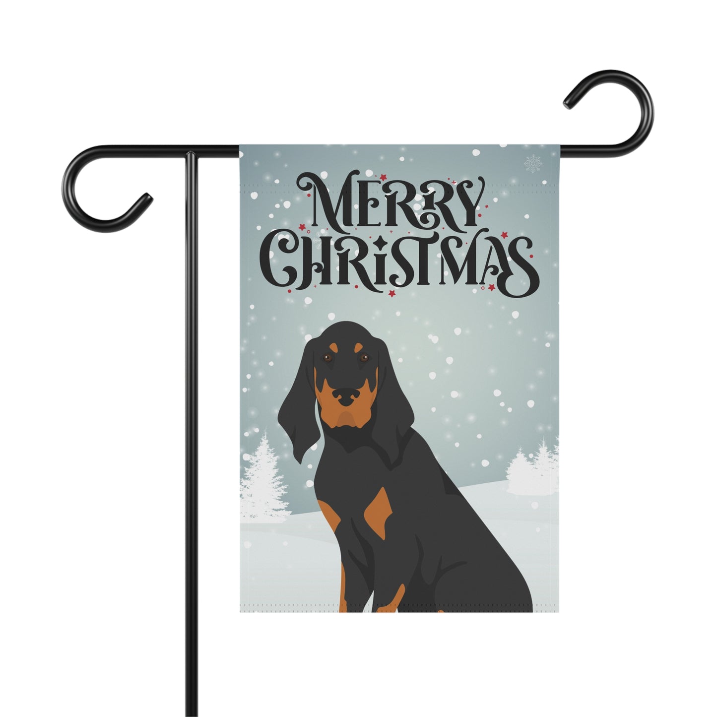 Black and Tan Coonhound Dog Garden Flag