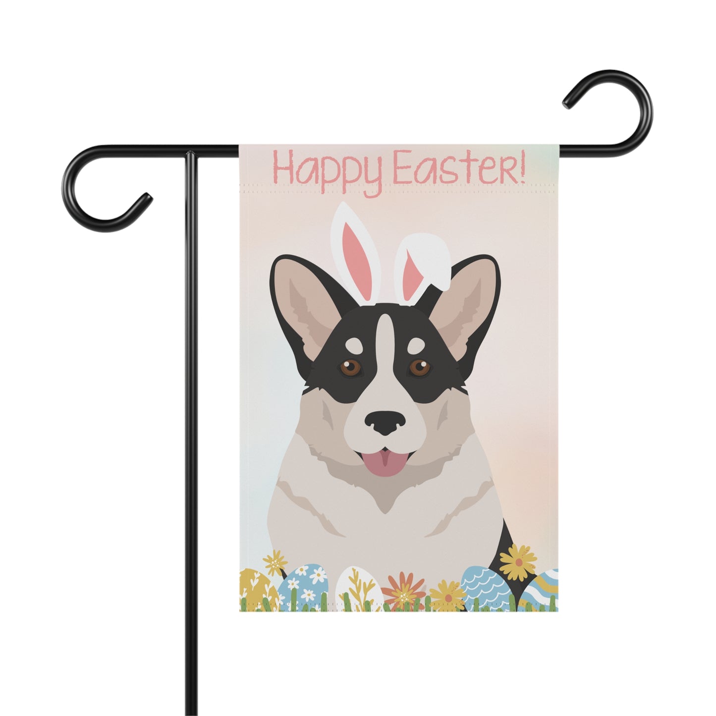 Cardigan Welsh Corgi Dog Happy Easter Garden Flag