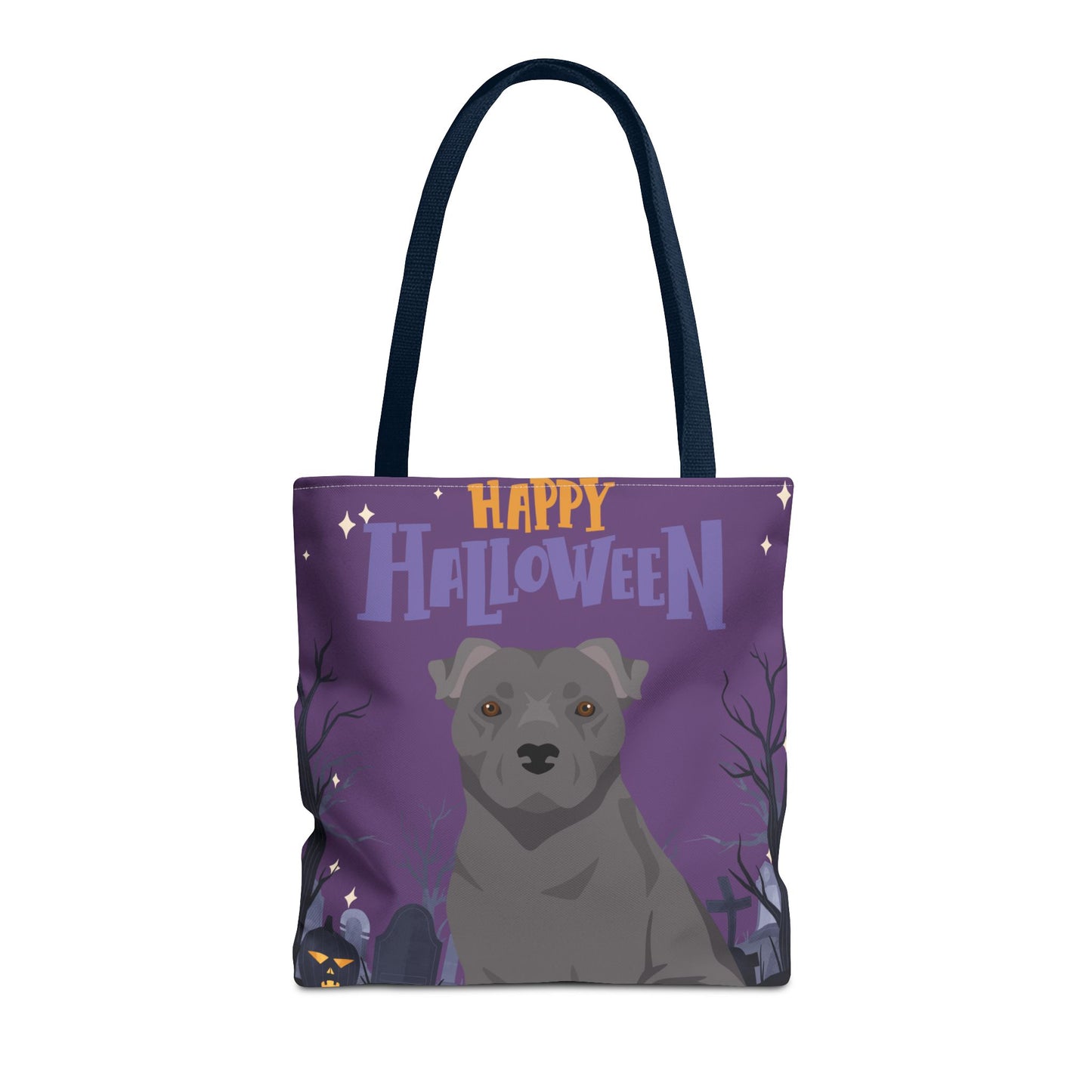Staffordshire Bull Terrier Dog Happy Halloween Tote Bag 16x16
