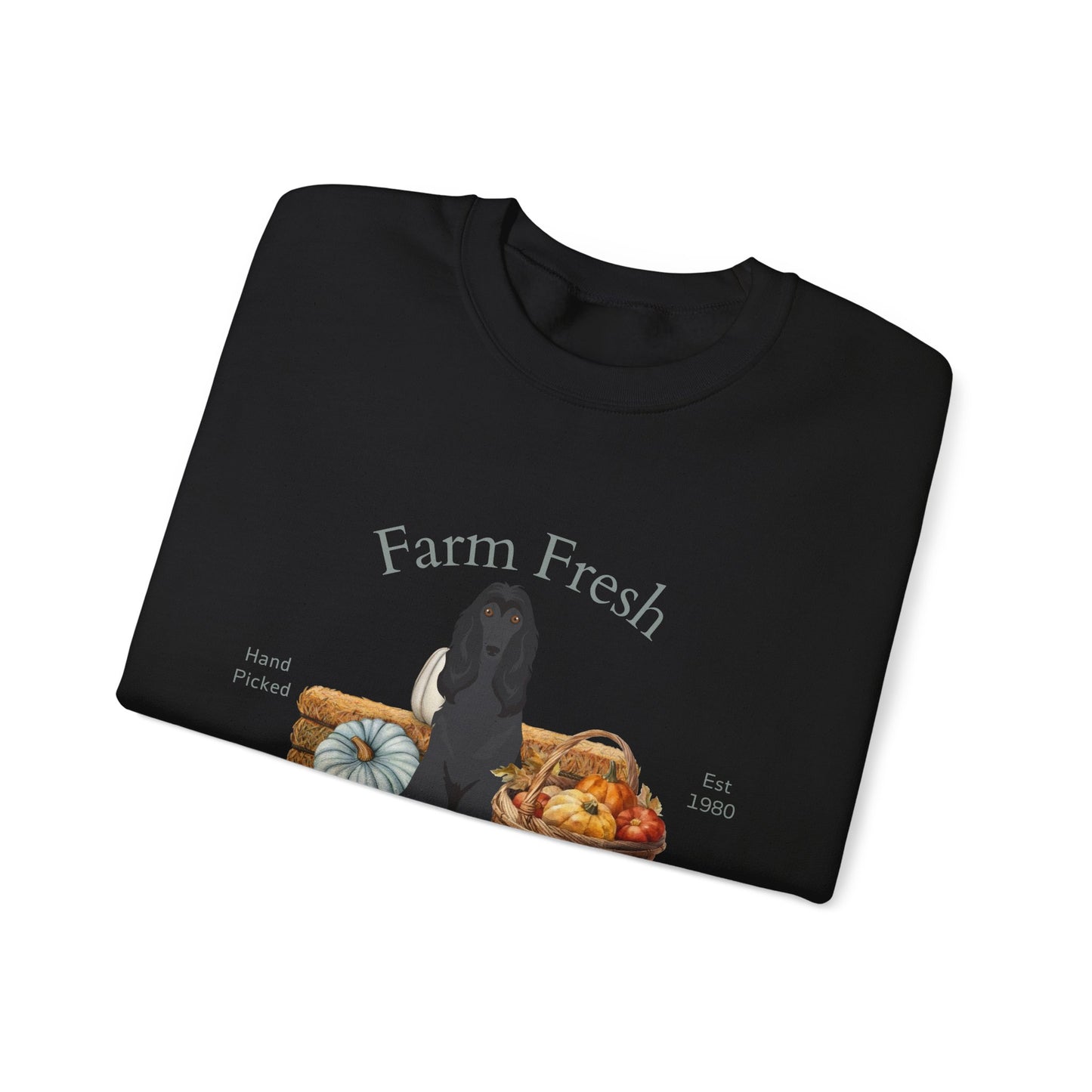 Afghan Hound Dog Fall Farm Fresh Unisex Heavy Blend Crewneck Sweatshirt