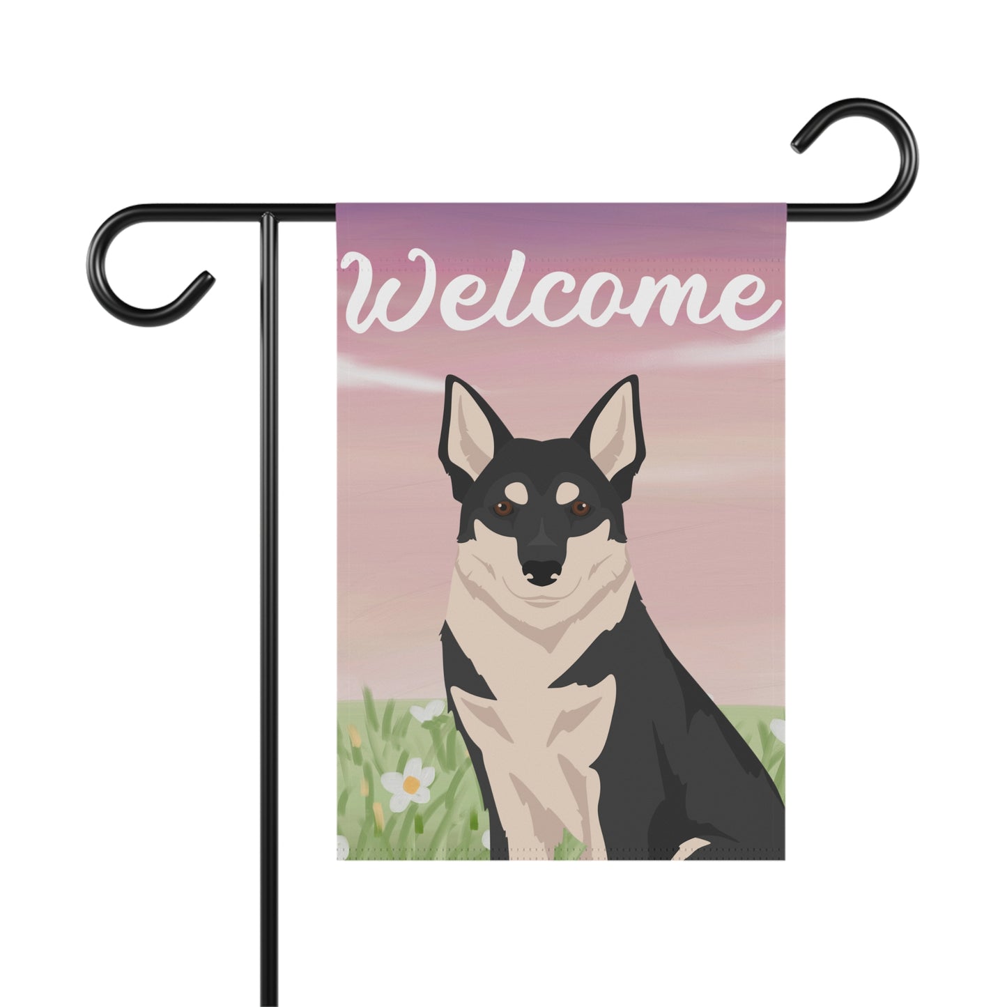 Swedish Elkhound Dog Welcome Garden Flag