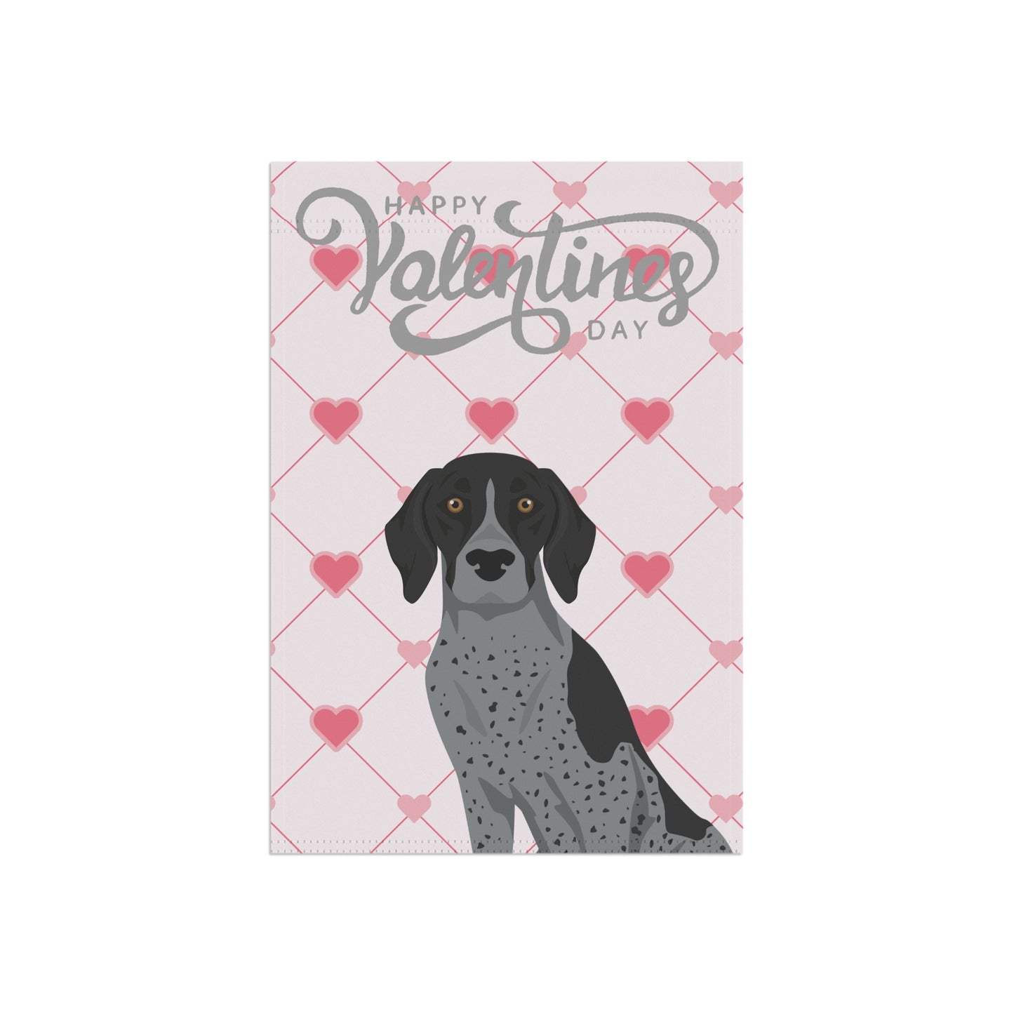 German Shorthaired Pointer Dog Valentines Day Garden Flag