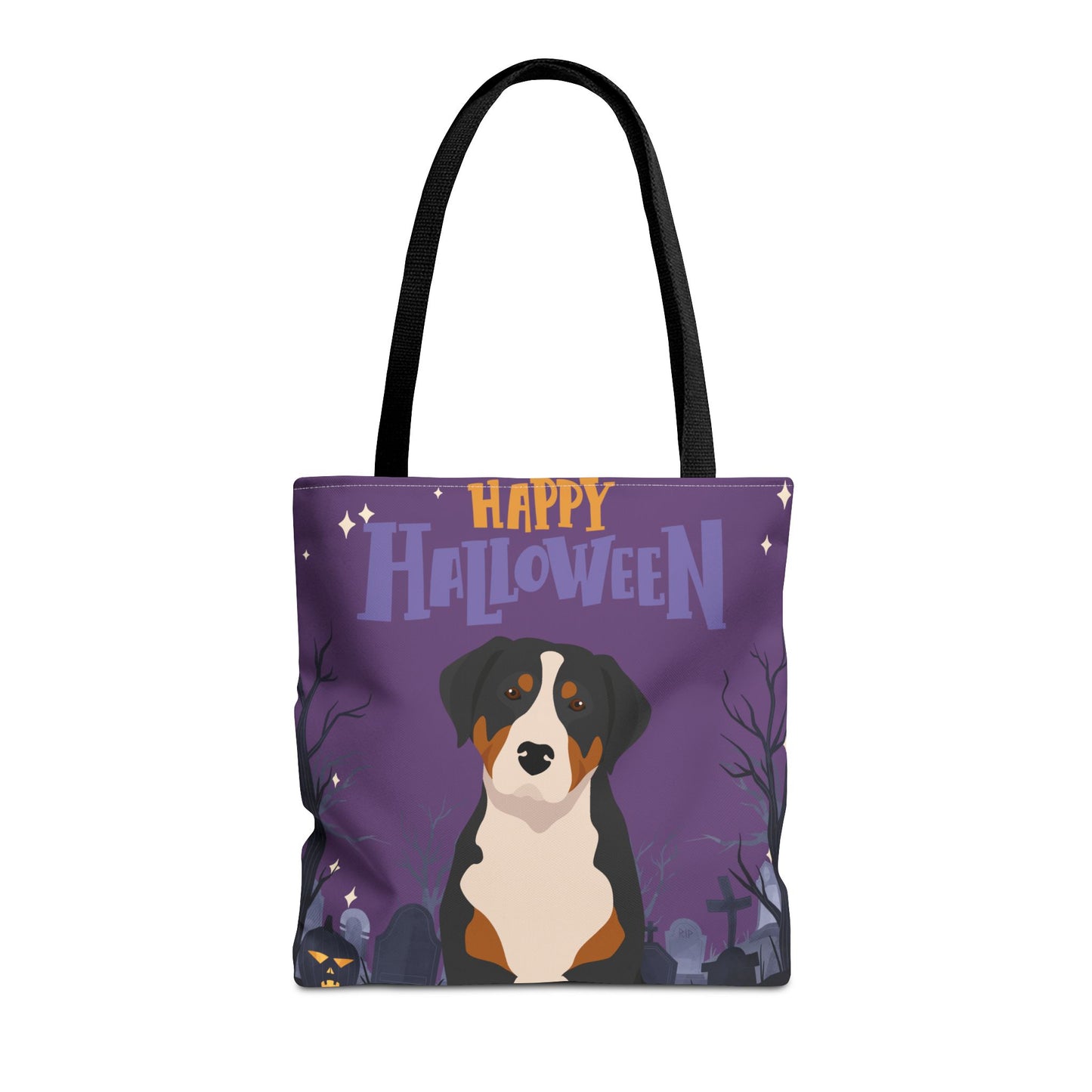 Greater Swiss Mountain Dog Dog Happy Halloween Tote Bag 16x16