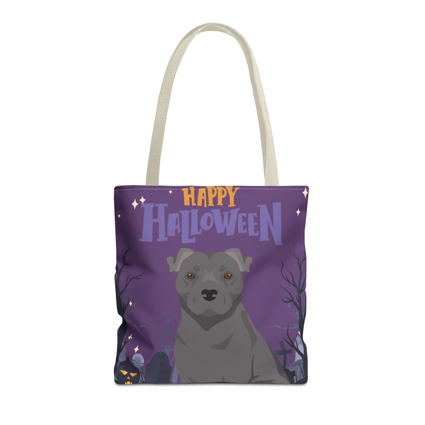 Staffordshire Bull Terrier Dog Happy Halloween Tote Bag 16x16