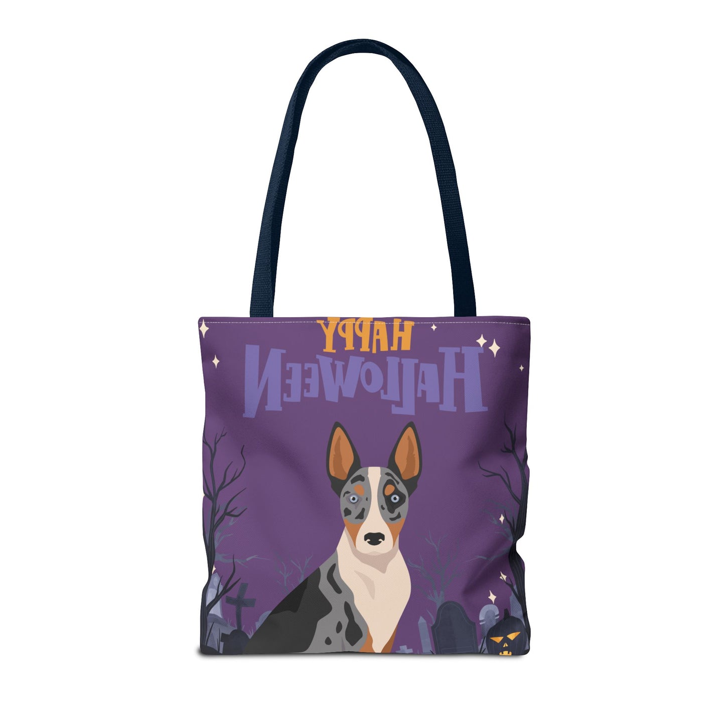 Australian Koolie Dog Happy Halloween Tote Bag 16x16