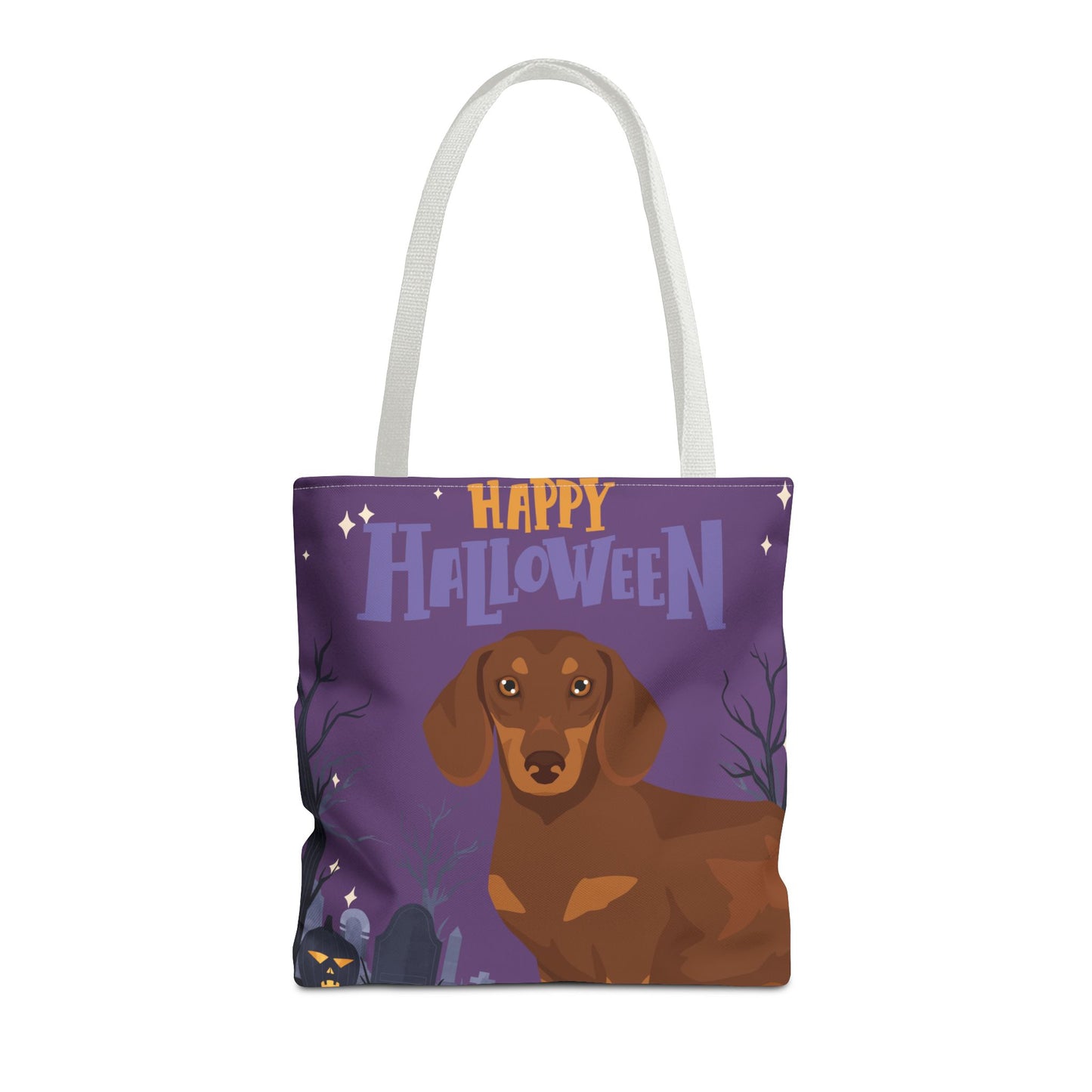 Dachshund Dog Happy Halloween Tote Bag 16x16