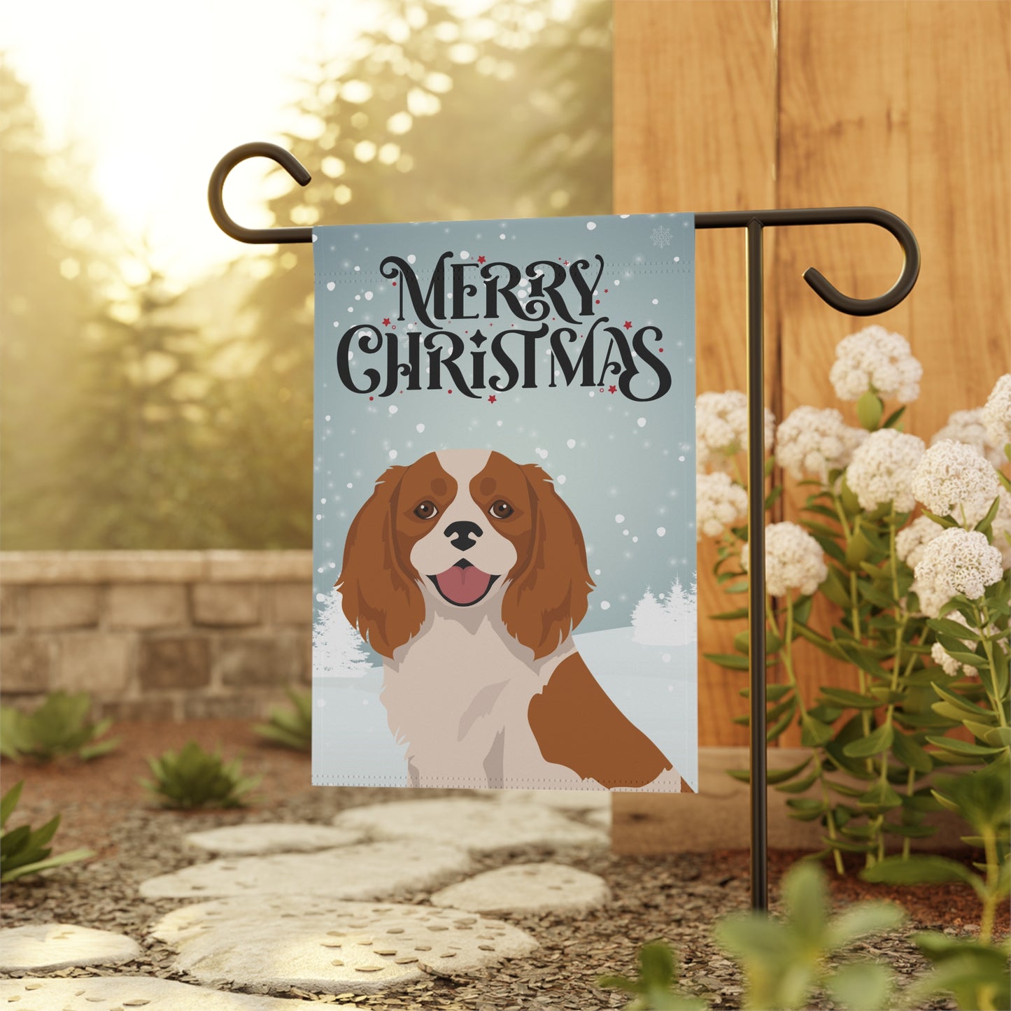 Cavalier King Charles Spaniel Dog Garden Flag