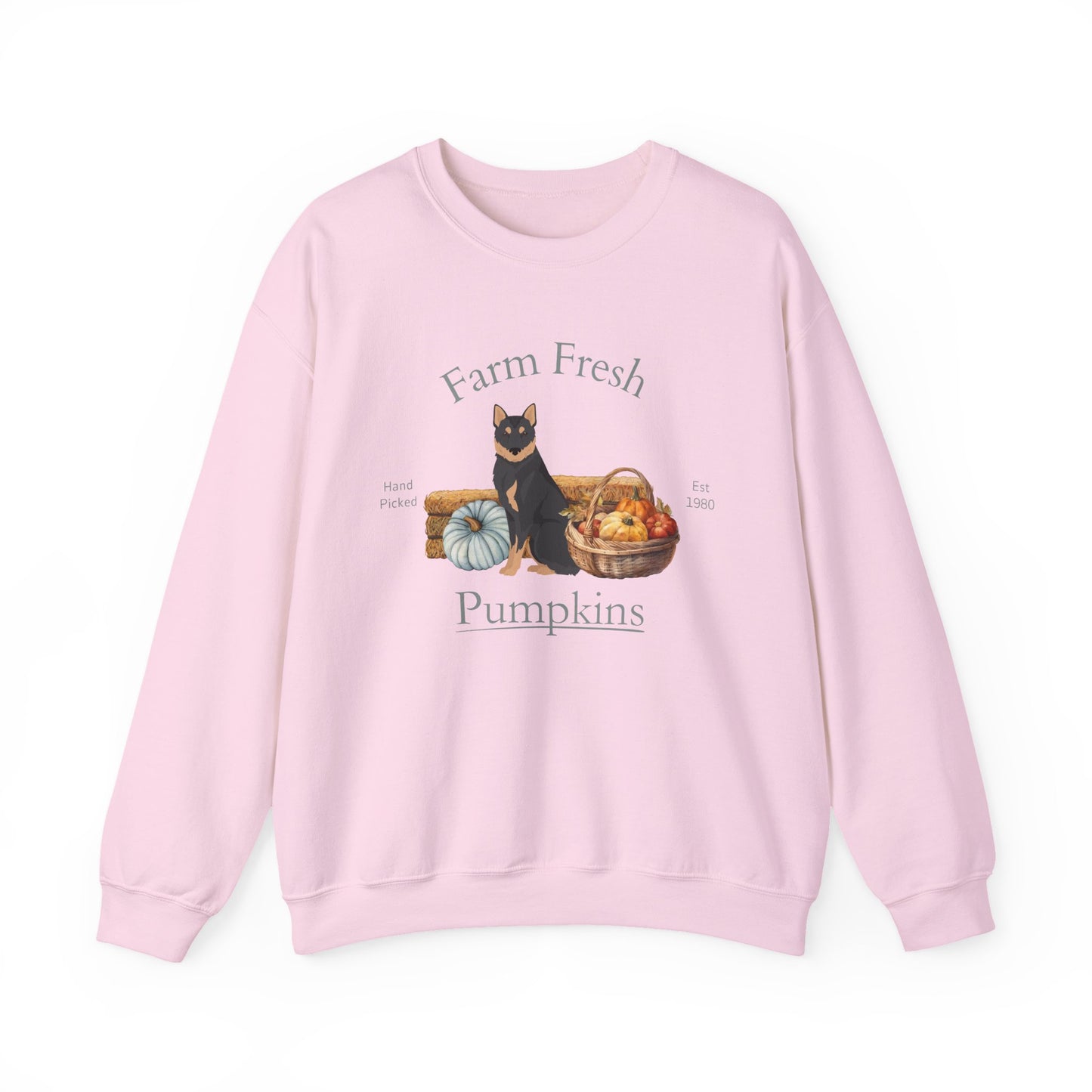 Korean Jindo Dog Fall Farm Fresh Unisex Heavy Blend Crewneck Sweatshirt
