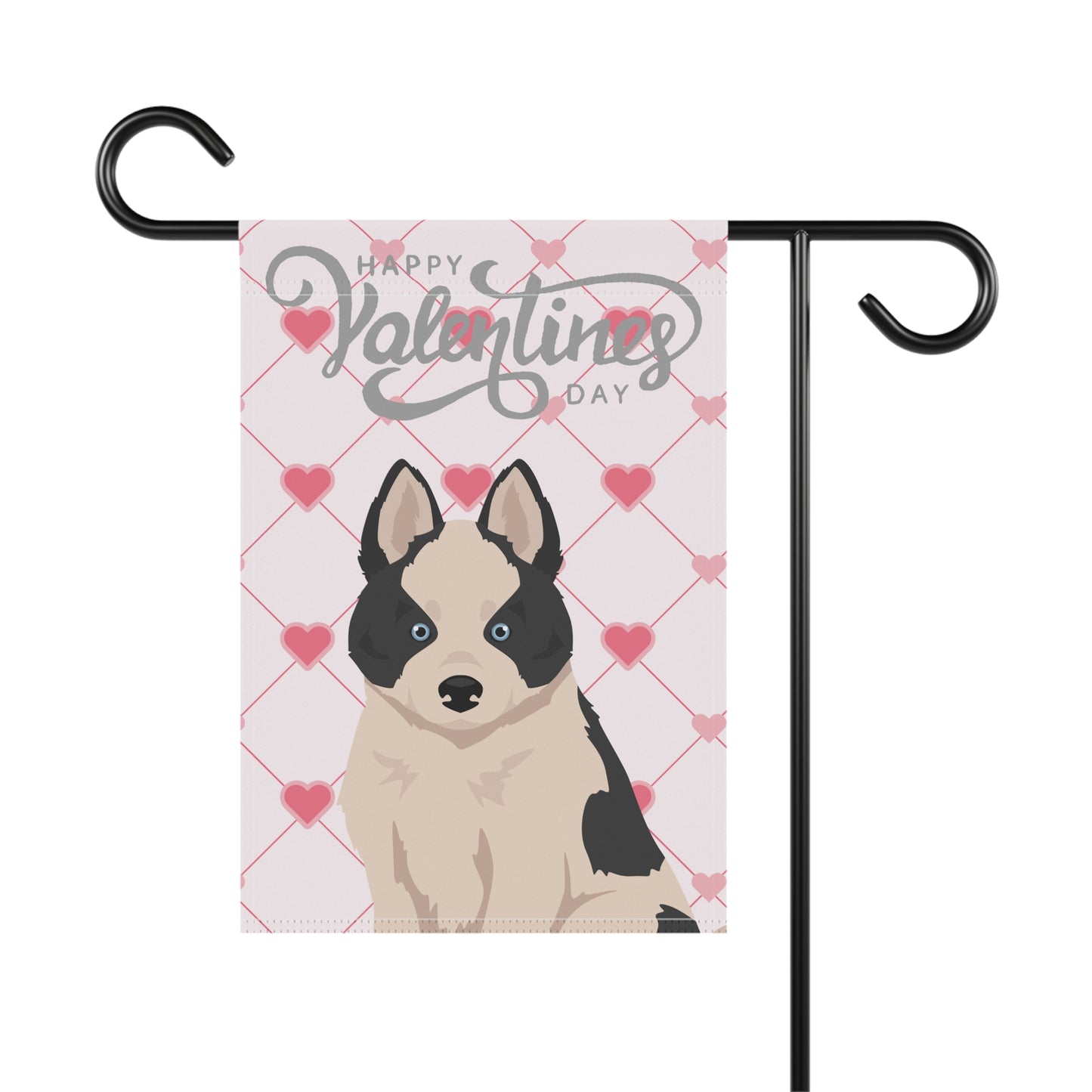 Yakutian Laika Dog Valentines Day Garden Flag