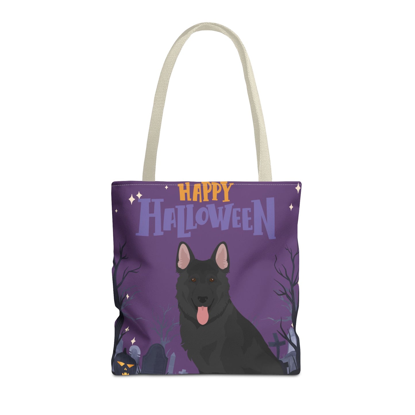 German Shepherd Dog Happy Halloween Tote Bag 16x16