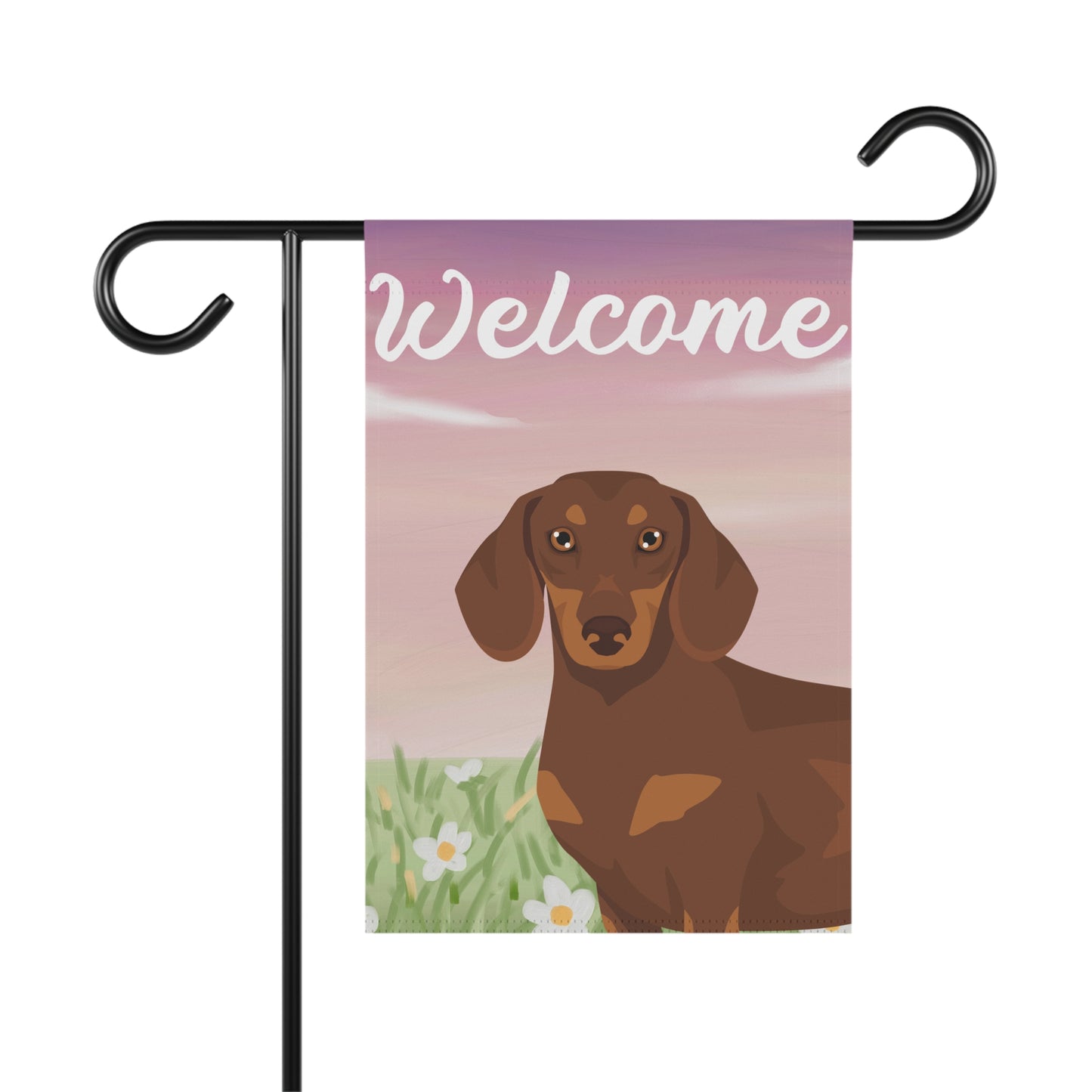 Dachshund Dog Welcome Garden Flag