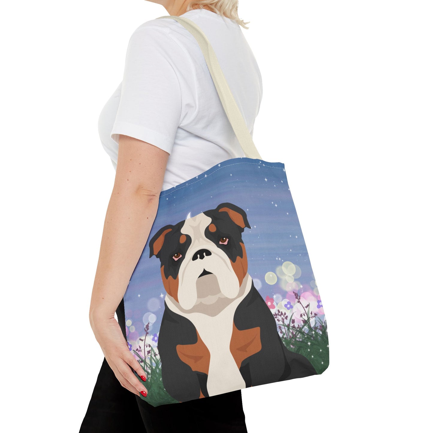Bulldog Dog Tote Bag 16x16