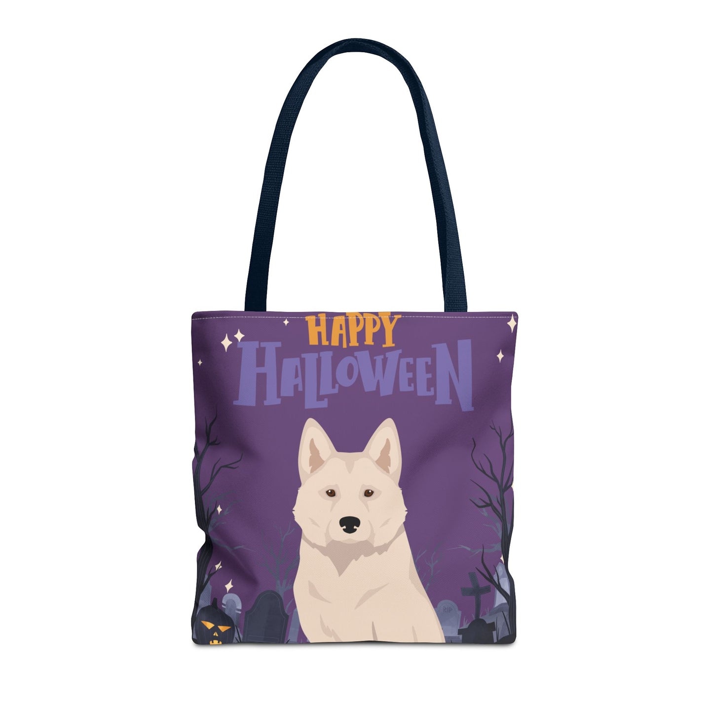 Alaskan Husky Dog Happy Halloween Tote Bag 16x16