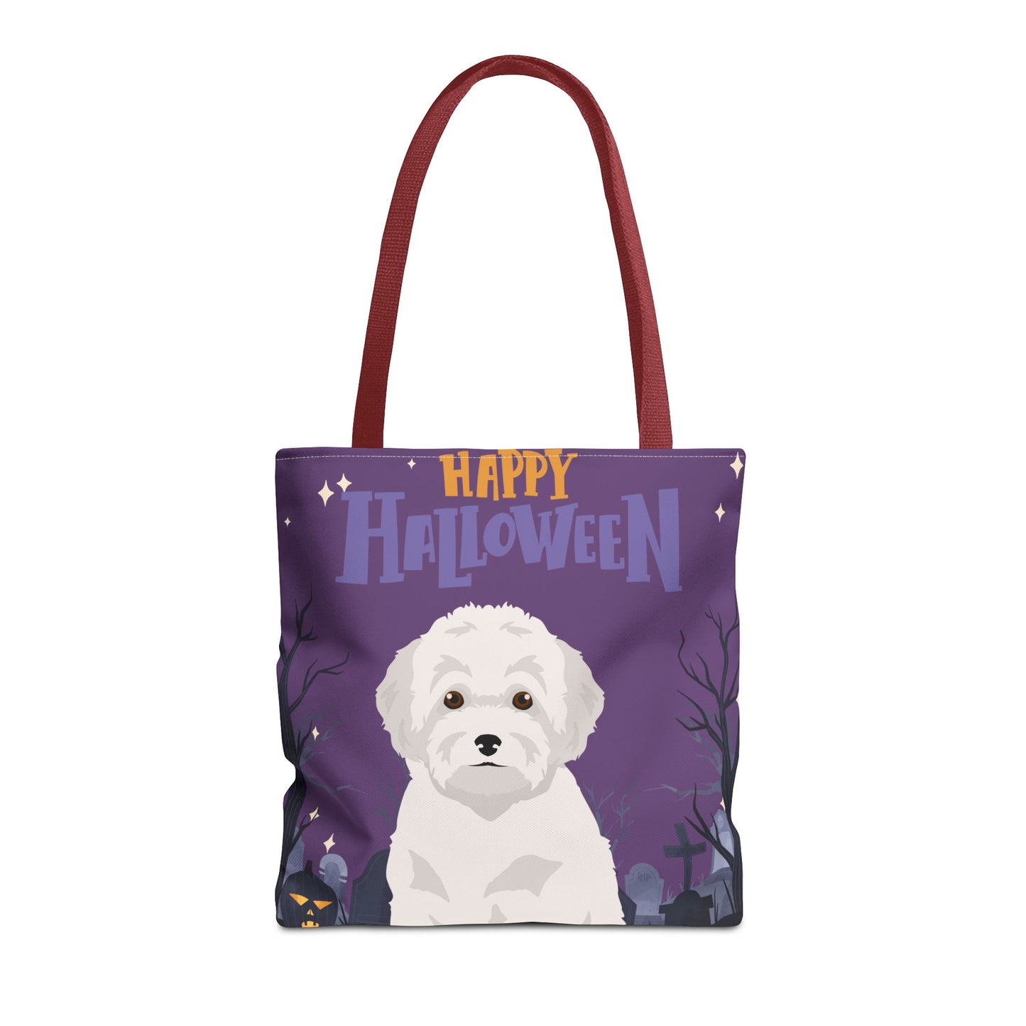 Toy Poodle Dog Happy Halloween Tote Bag 16x16