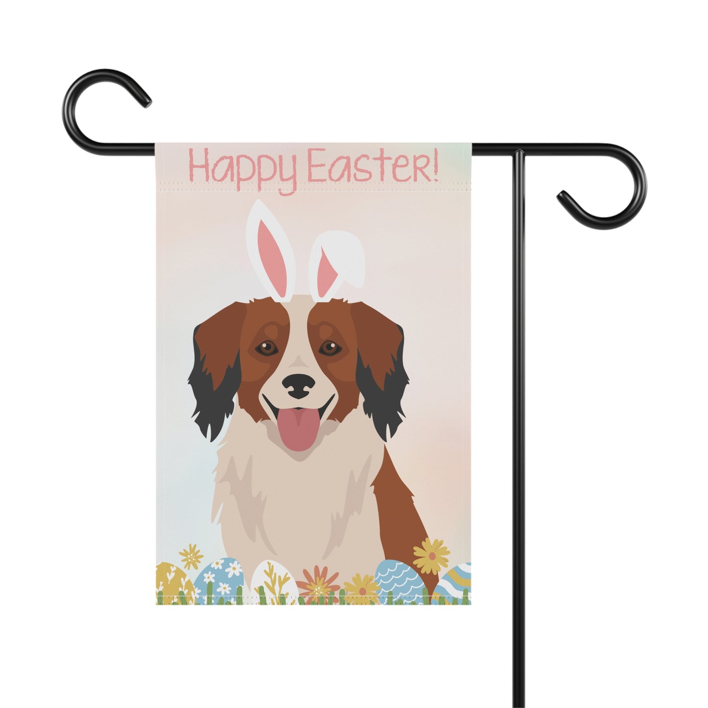 Kooikerhondje Dog Happy Easter Garden Flag