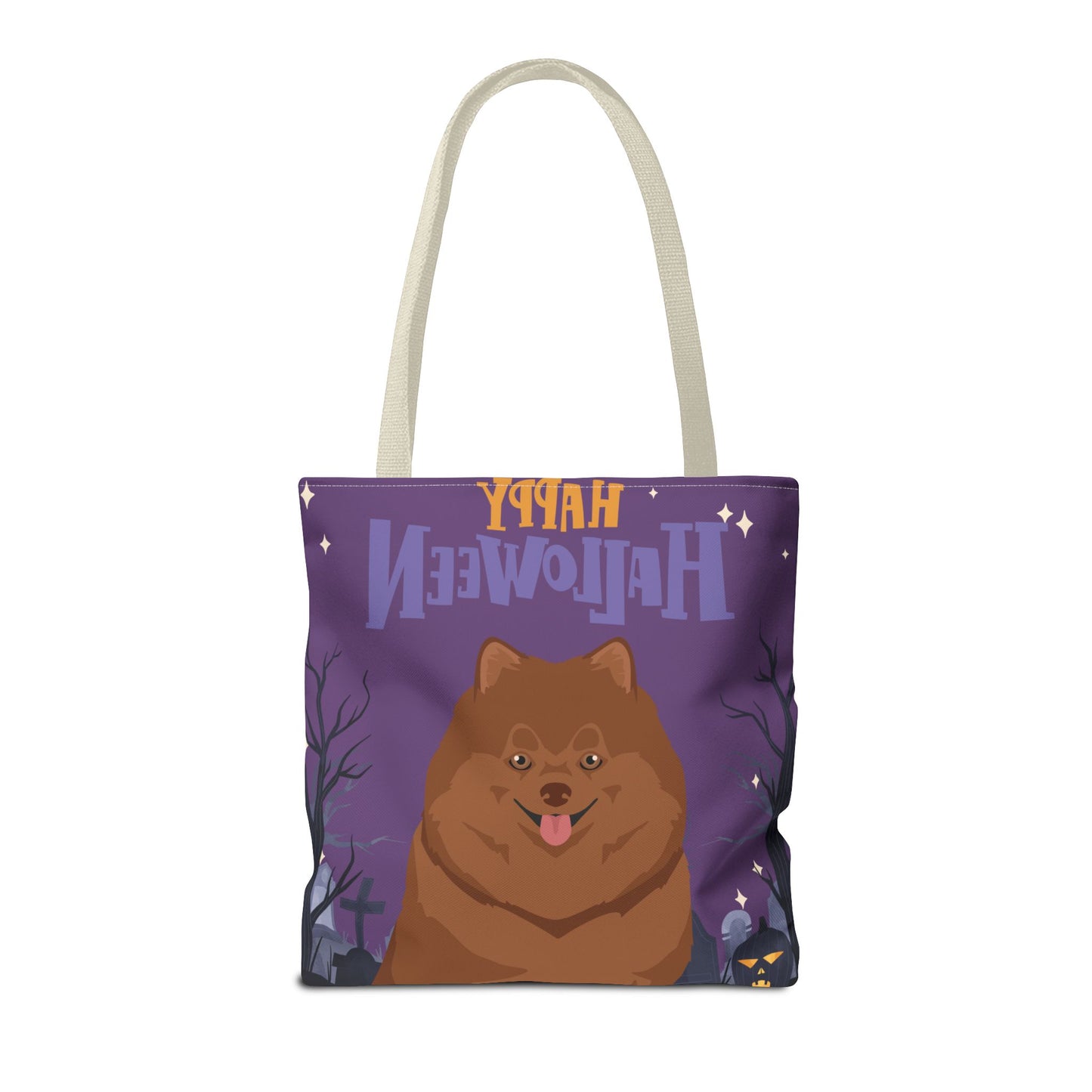 Pomeranian Dog Happy Halloween Tote Bag 16x16