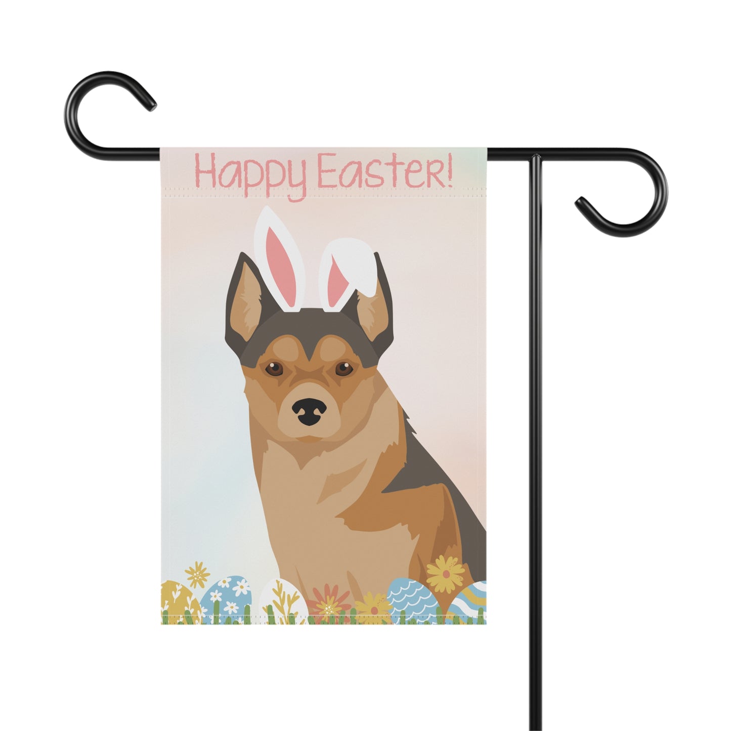 Norwegian Lundehund Dog Happy Easter Garden Flag
