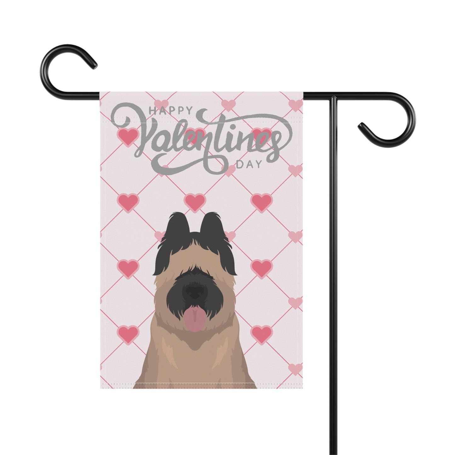 Briard Dog Valentines Day Garden Flag