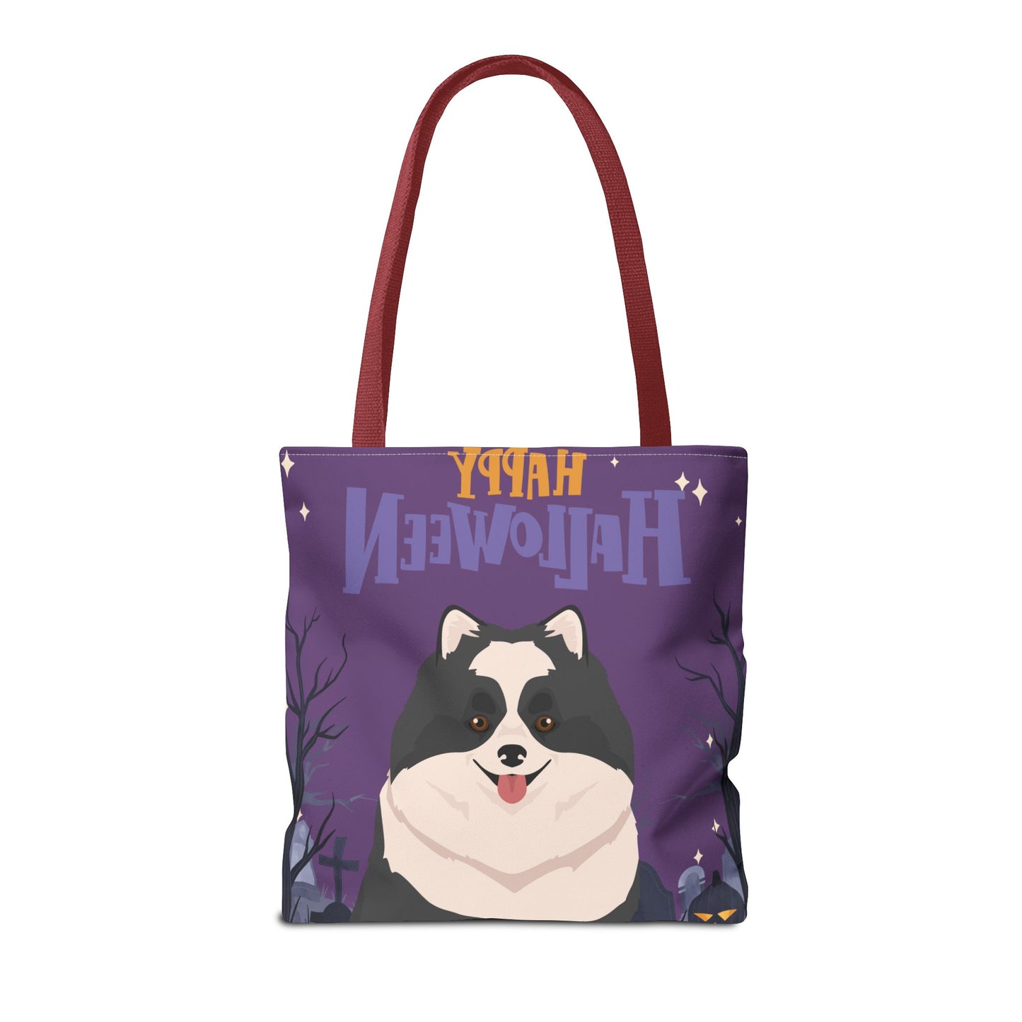 Pomeranian Dog Happy Halloween Tote Bag 16x16