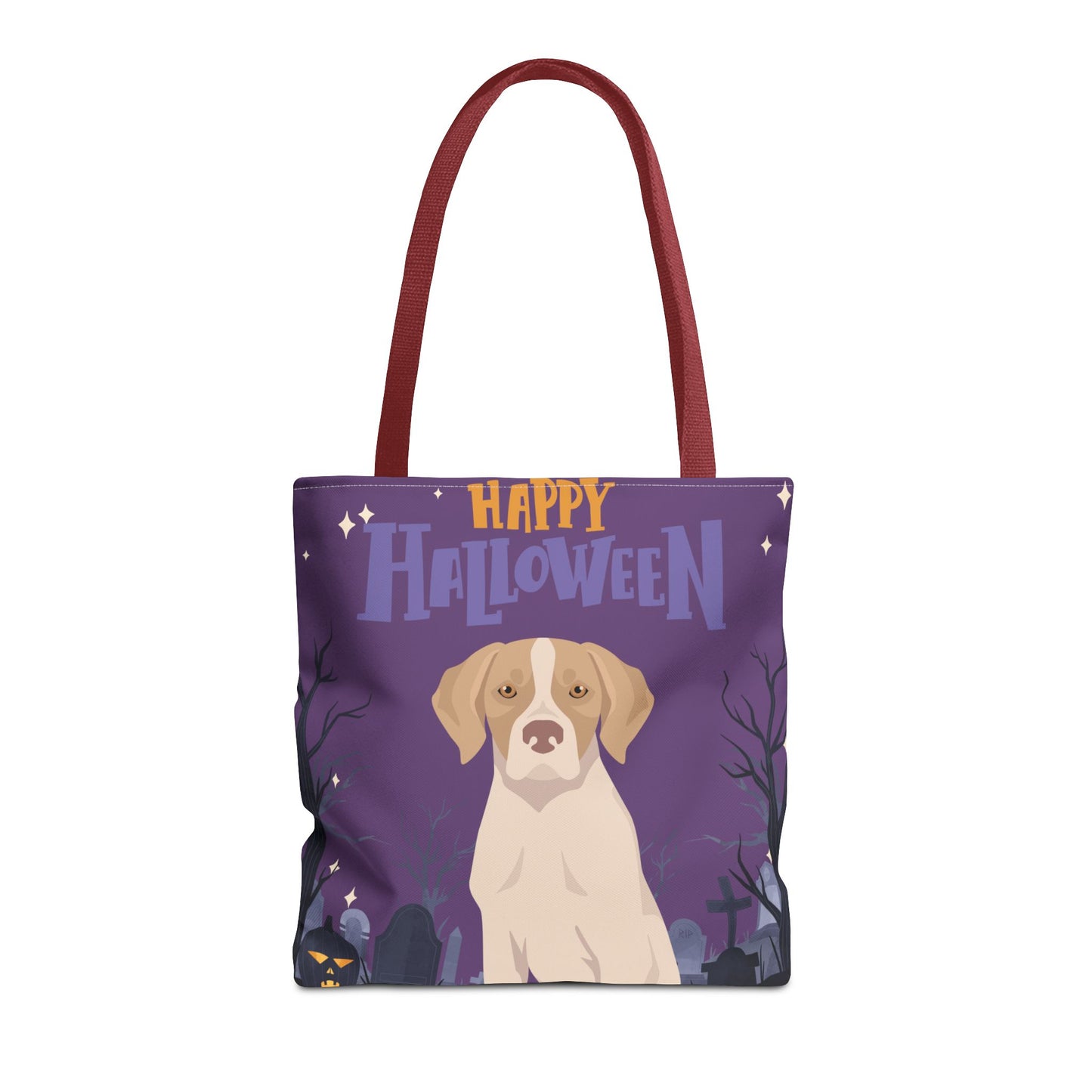 Pointer Dog Happy Halloween Tote Bag 16x16