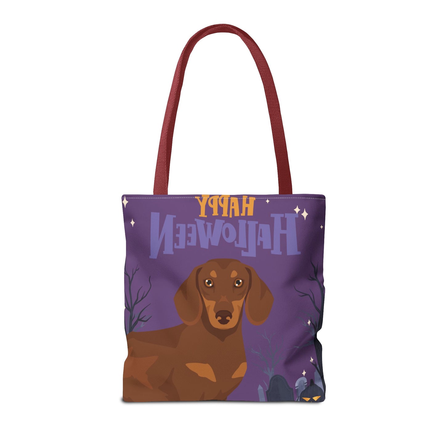 Dachshund Dog Happy Halloween Tote Bag 16x16