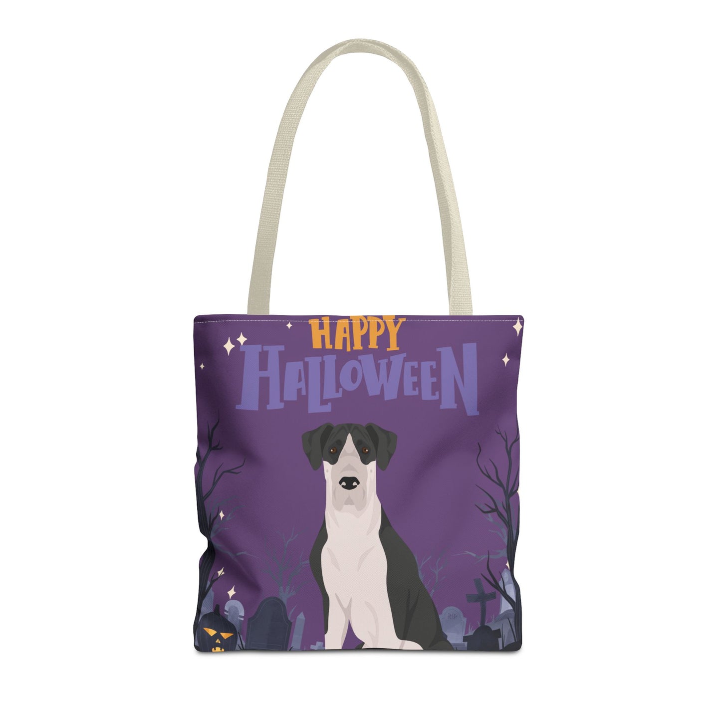 Great Dane Dog Happy Halloween Tote Bag 16x16