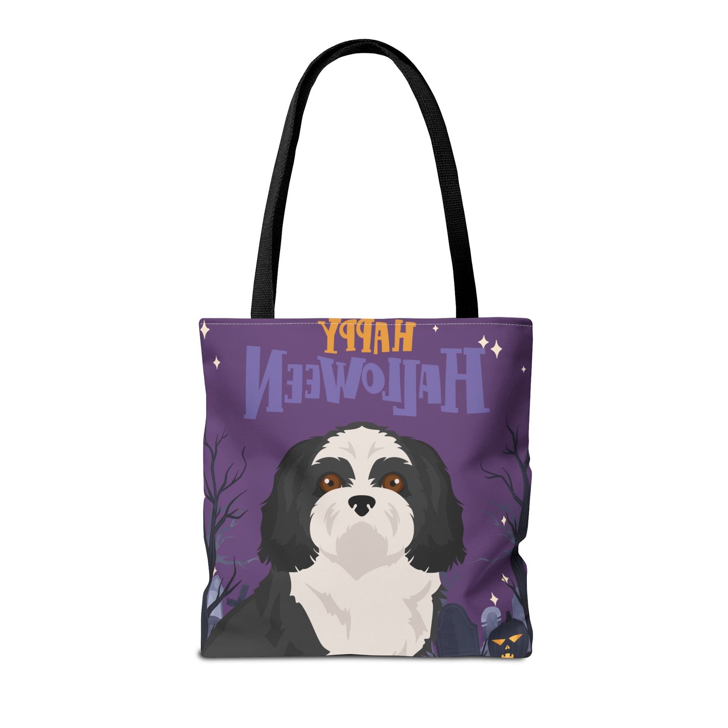 Shih Tzu Dog Happy Halloween Tote Bag 16x16