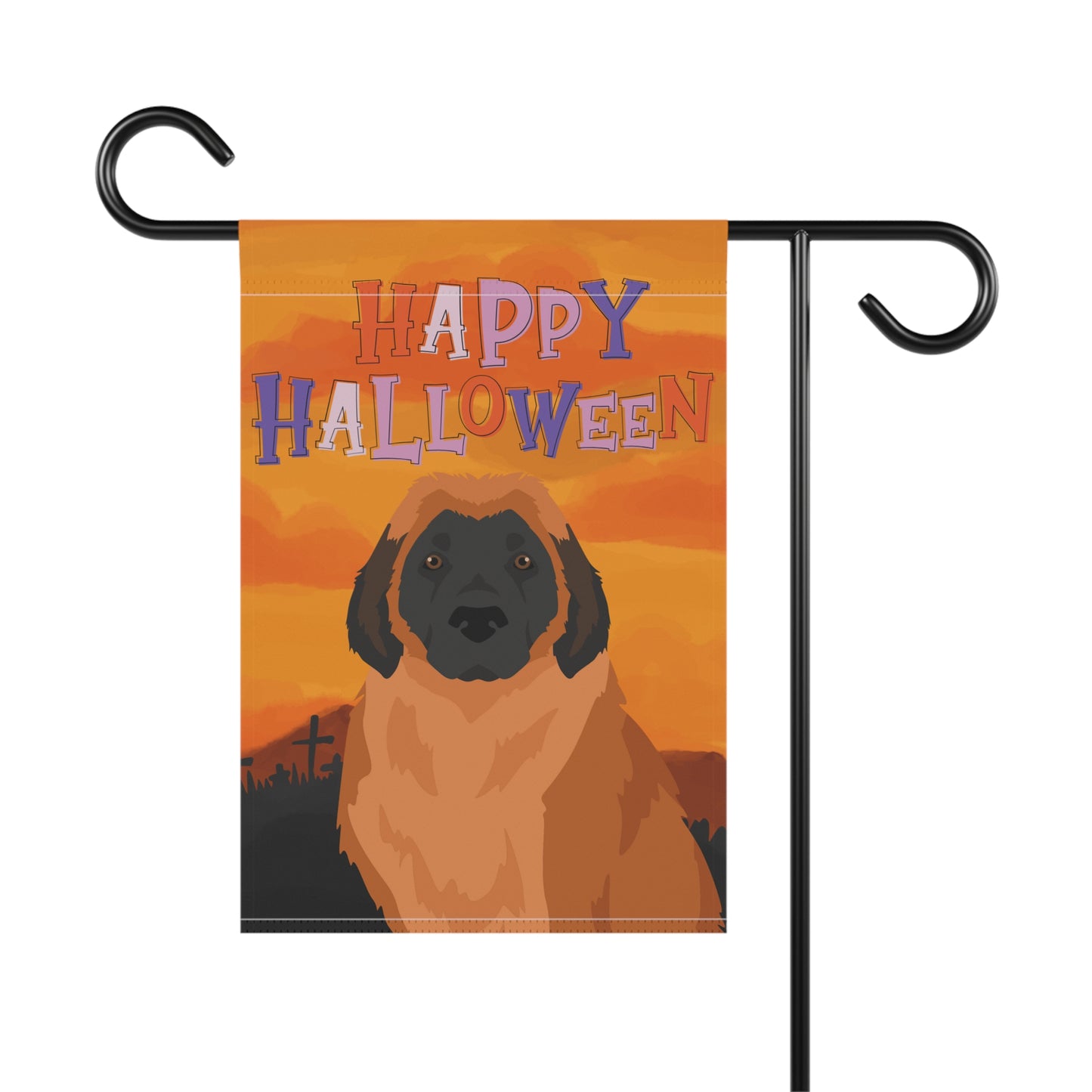 Leonberger Dog Halloween Garden Flag