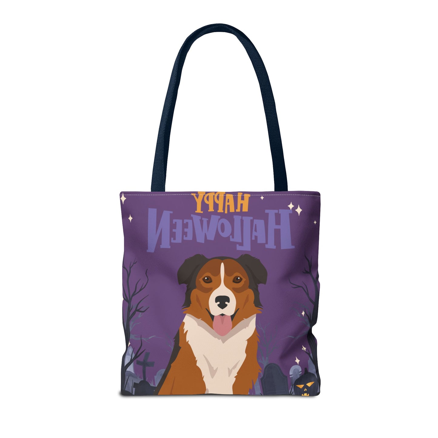 English Shepherd Dog Happy Halloween Tote Bag 16x16