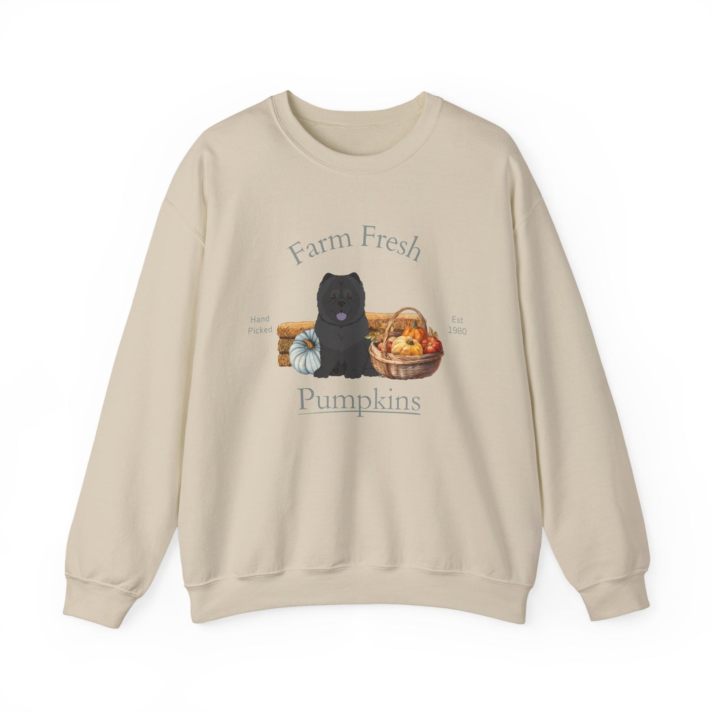 Chow Chow Dog Fall Farm Fresh Unisex Heavy Blend Crewneck Sweatshirt
