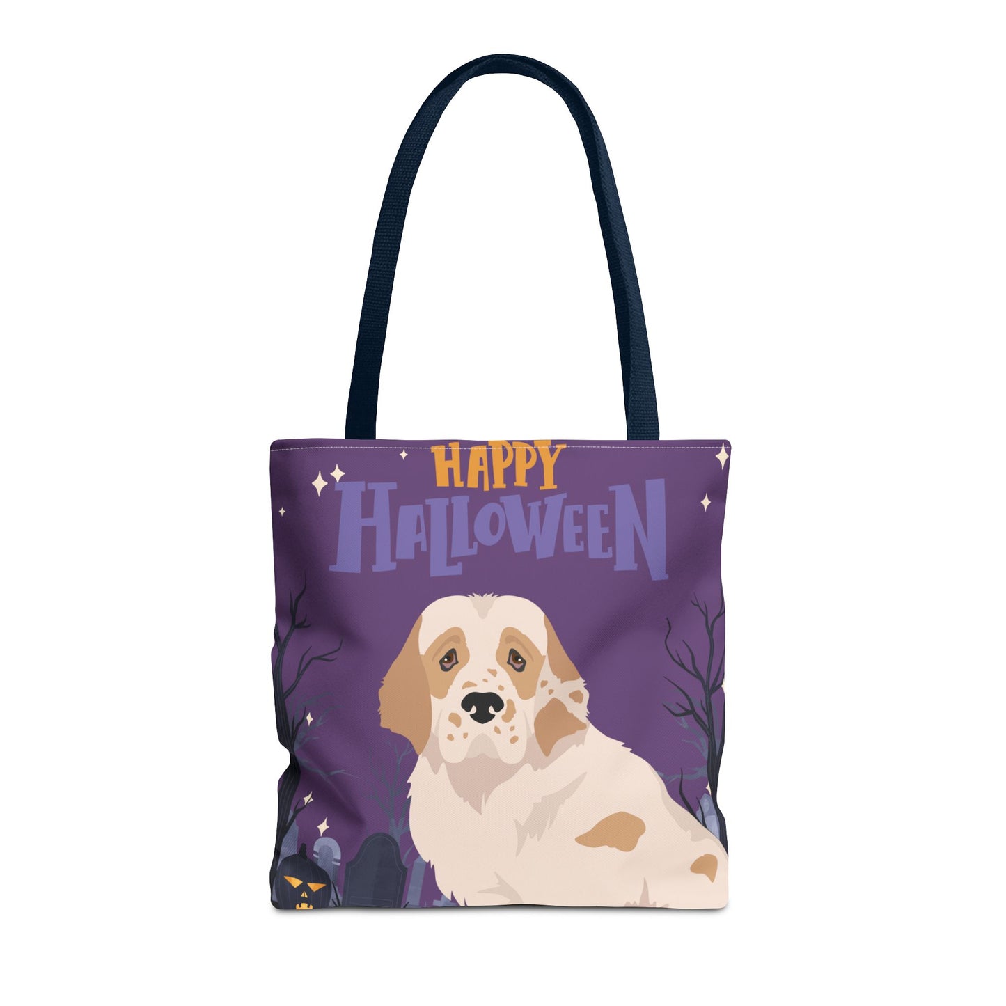 Clumber Spaniel Dog Happy Halloween Tote Bag 16x16