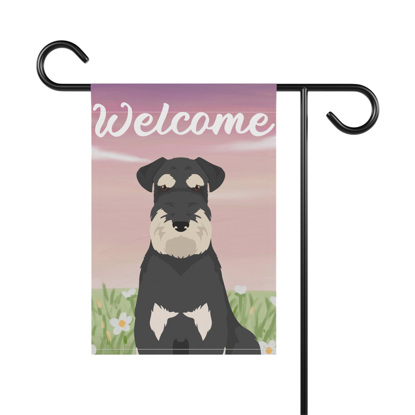 Schnauzer Dog Welcome Garden Flag