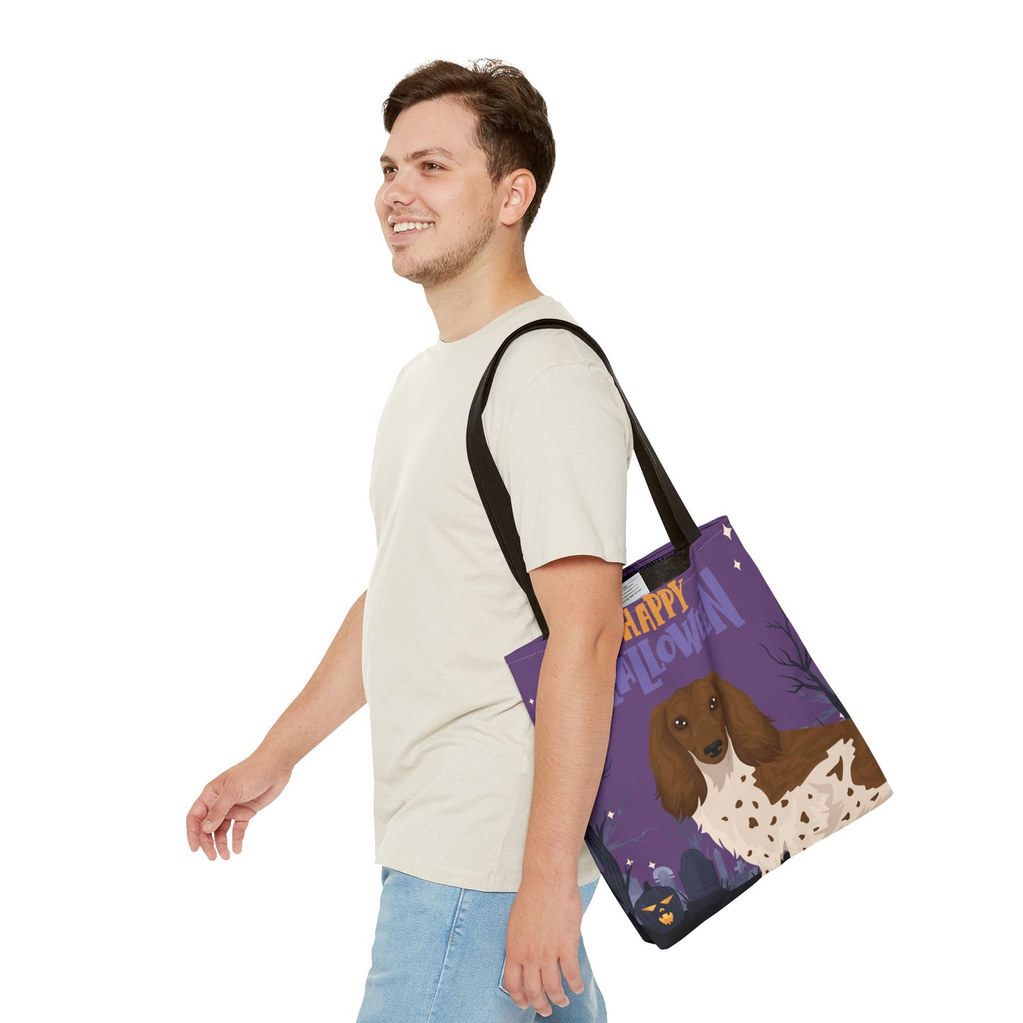 Dachshund Dog Happy Halloween Tote Bag 16x16
