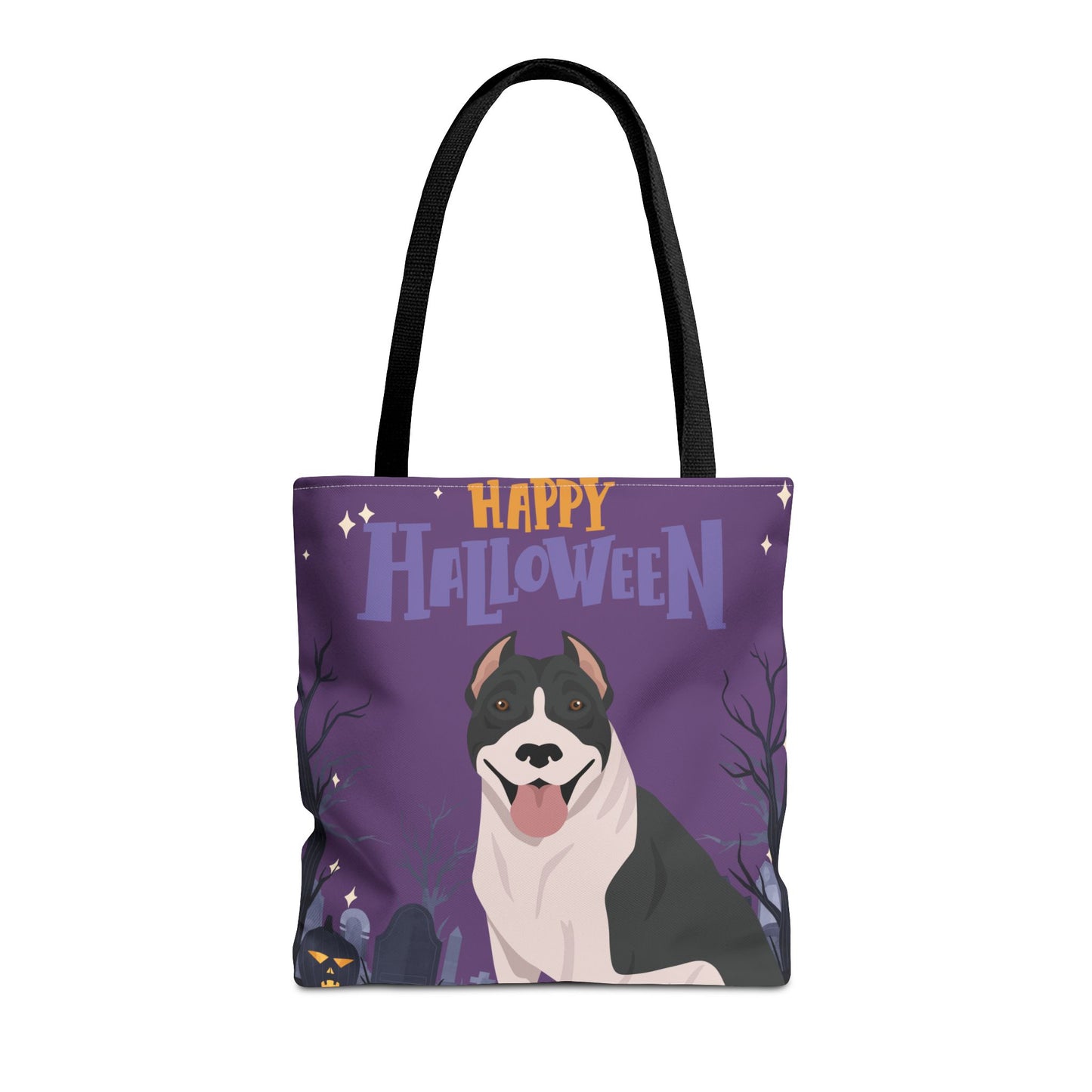 Pit Bull Dog Happy Halloween Tote Bag 16x16