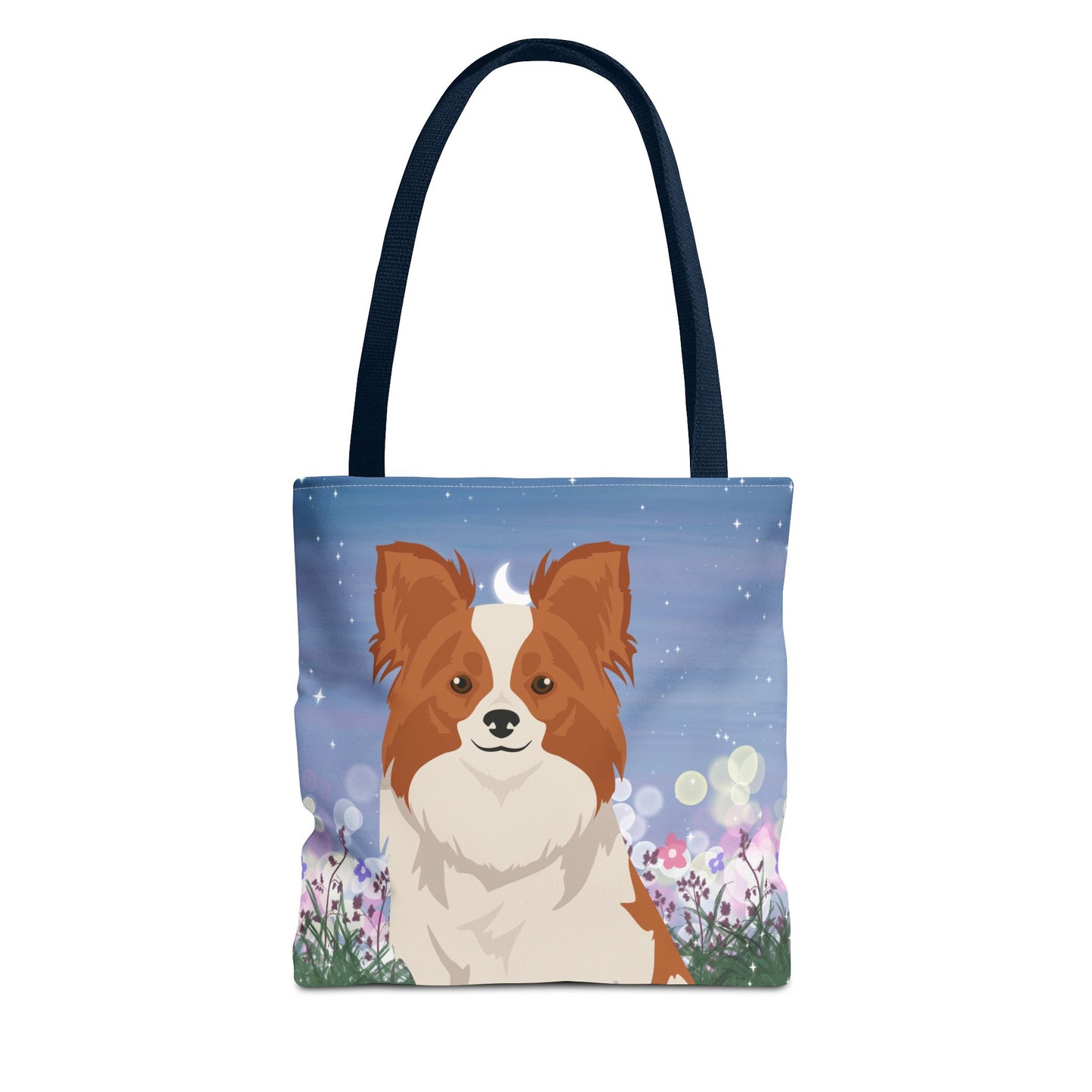Papillon Dog Tote Bag 13x13