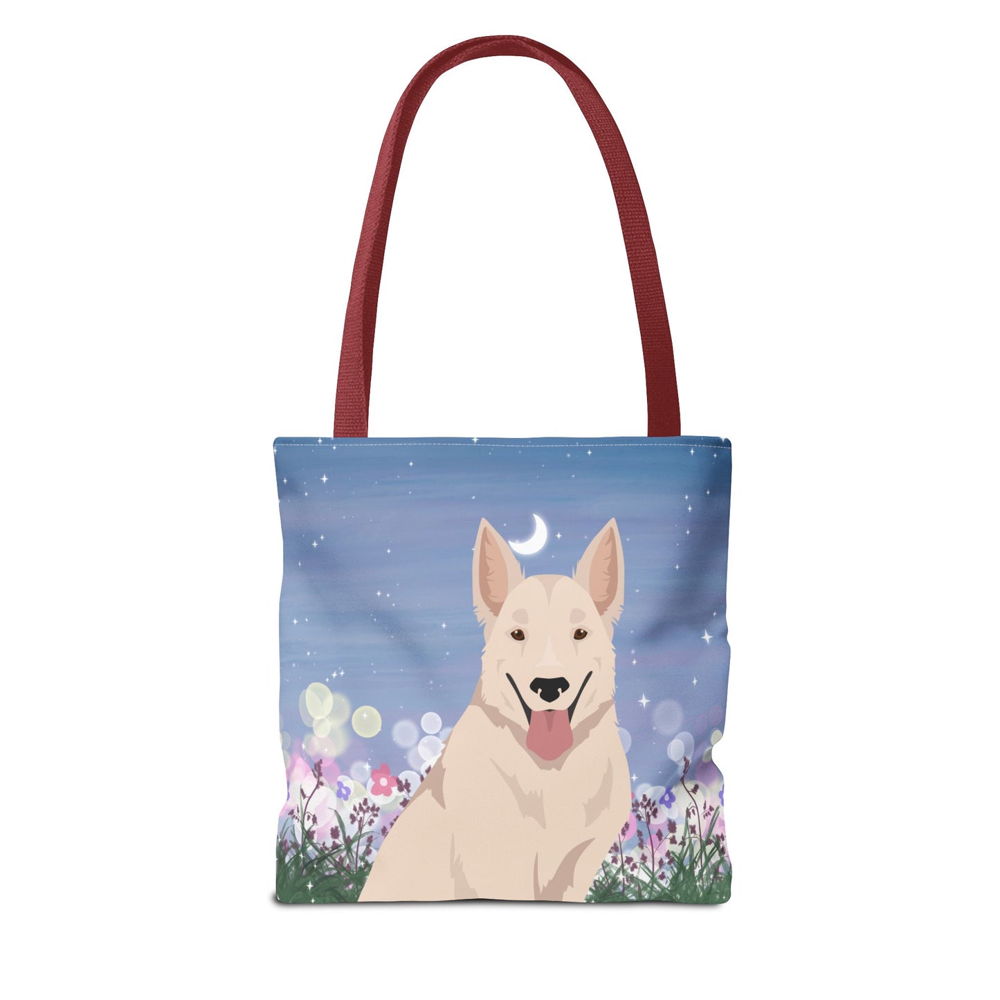 White Swiss Shepherd Dog Tote Bag 13x13