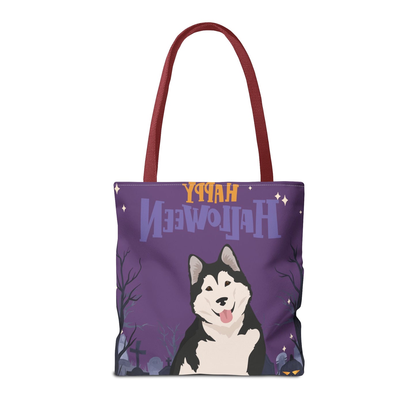 Alaskan Malamute Dog Happy Halloween Tote Bag 16x16