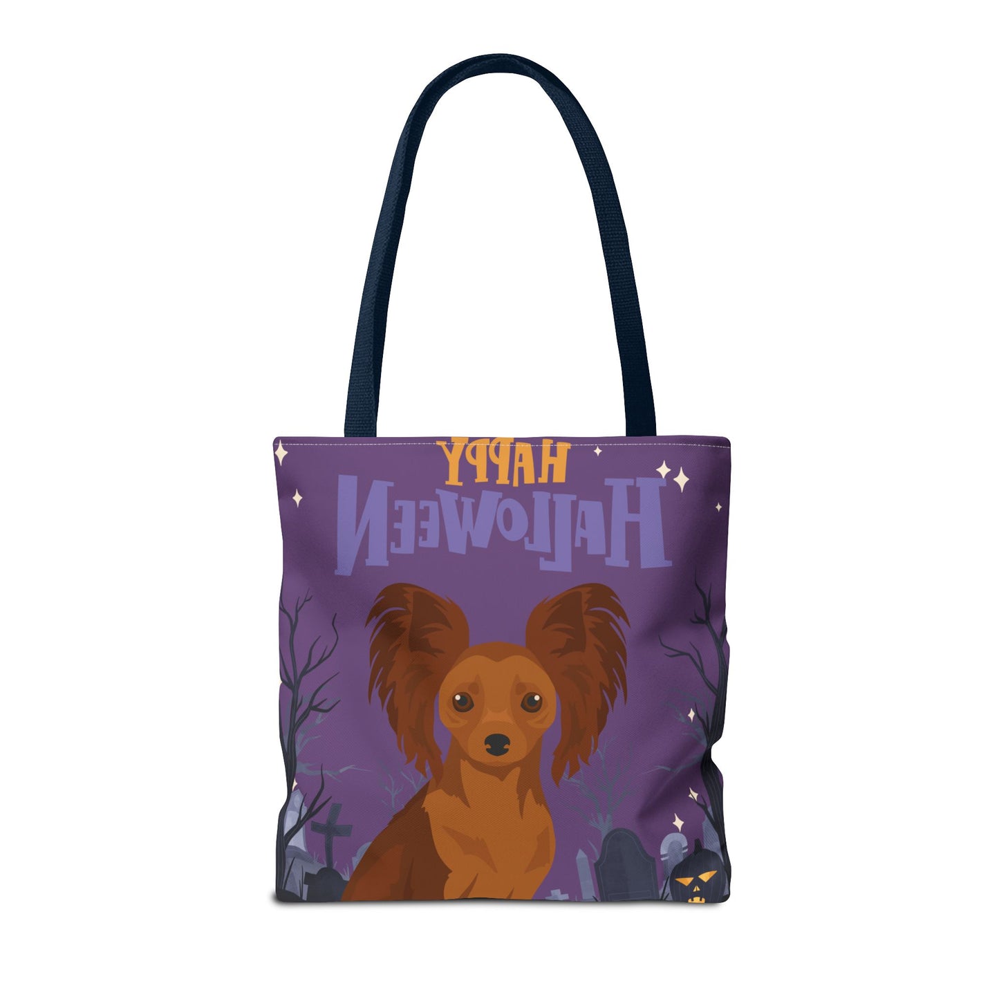 Russian Toy Terrier Dog Happy Halloween Tote Bag 16x16