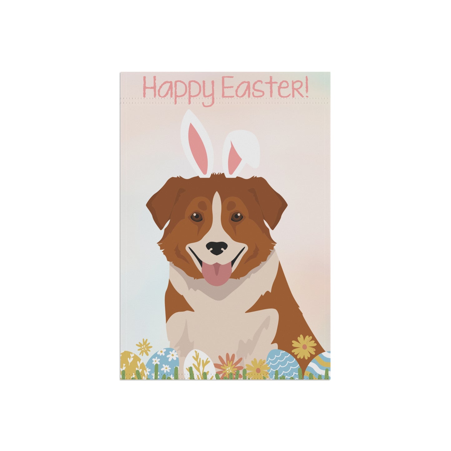 Aidi Dog Happy Easter Garden Flag