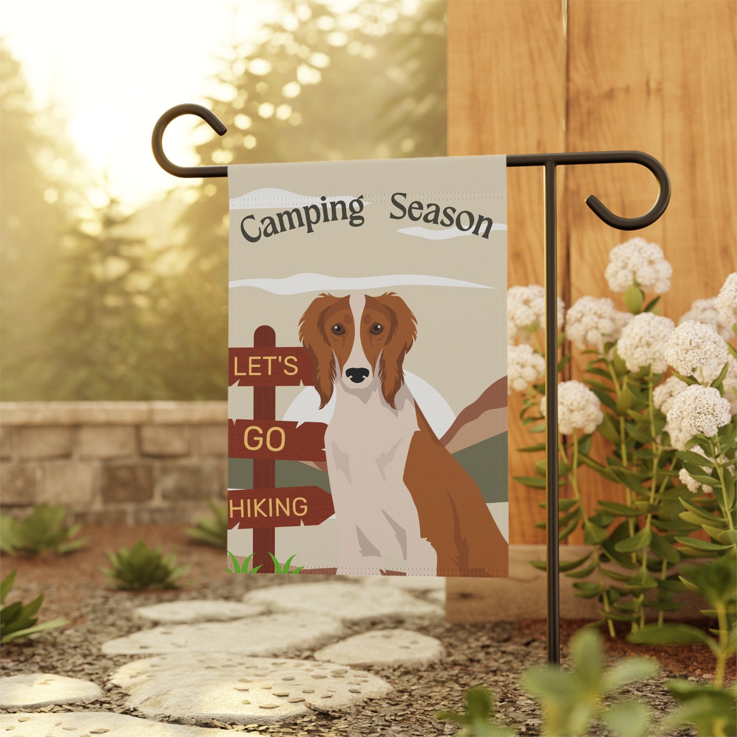 Saluki Dog Camping Garden Flag
