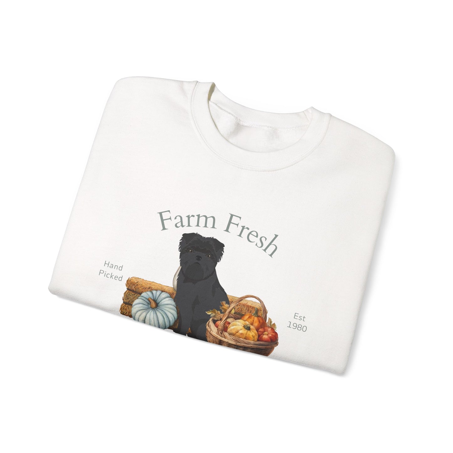 Affenpinscher Dog Fall Farm Fresh Unisex Heavy Blend Crewneck Sweatshirt