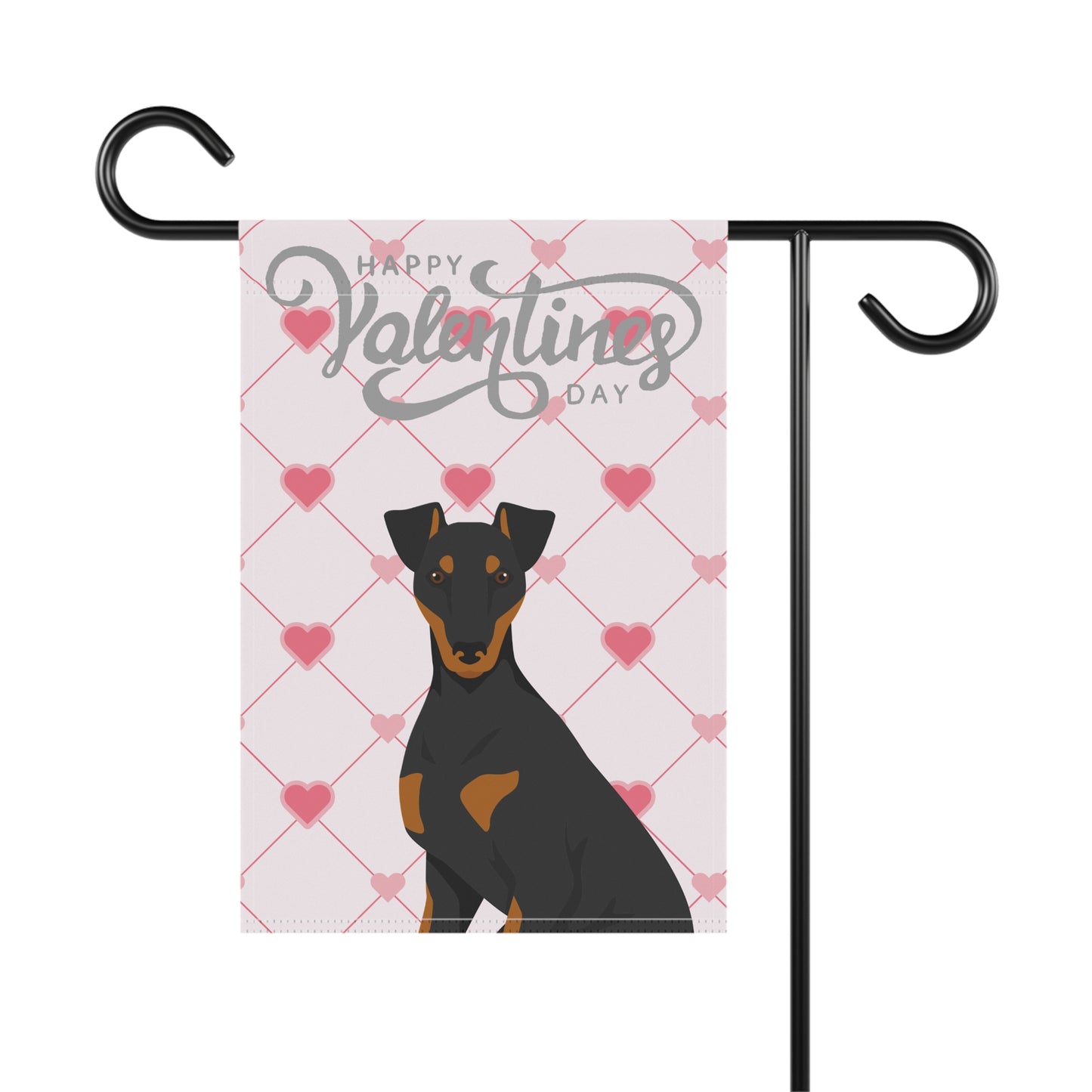 Manchester Terrier Dog Valentines Day Garden Flag