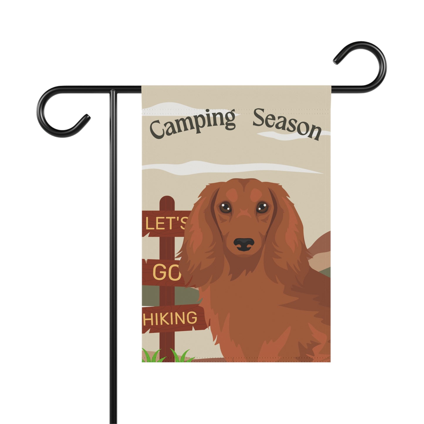 Dachshund Dog Camping Garden Flag