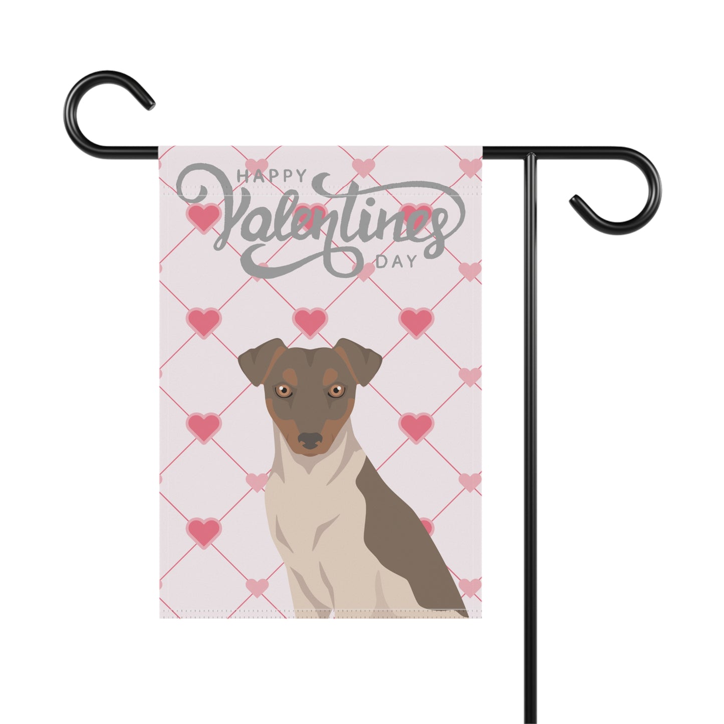 Brazilian Terrier Dog Valentines Day Garden Flag
