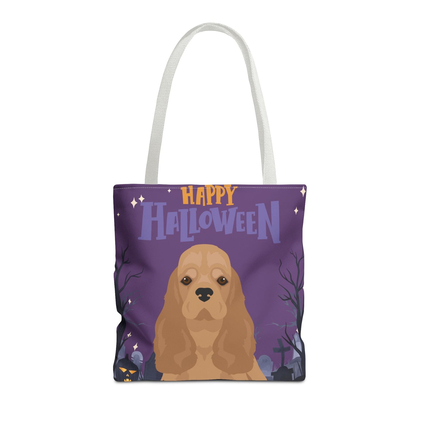 Cocker Spaniel Dog Happy Halloween Tote Bag 16x16