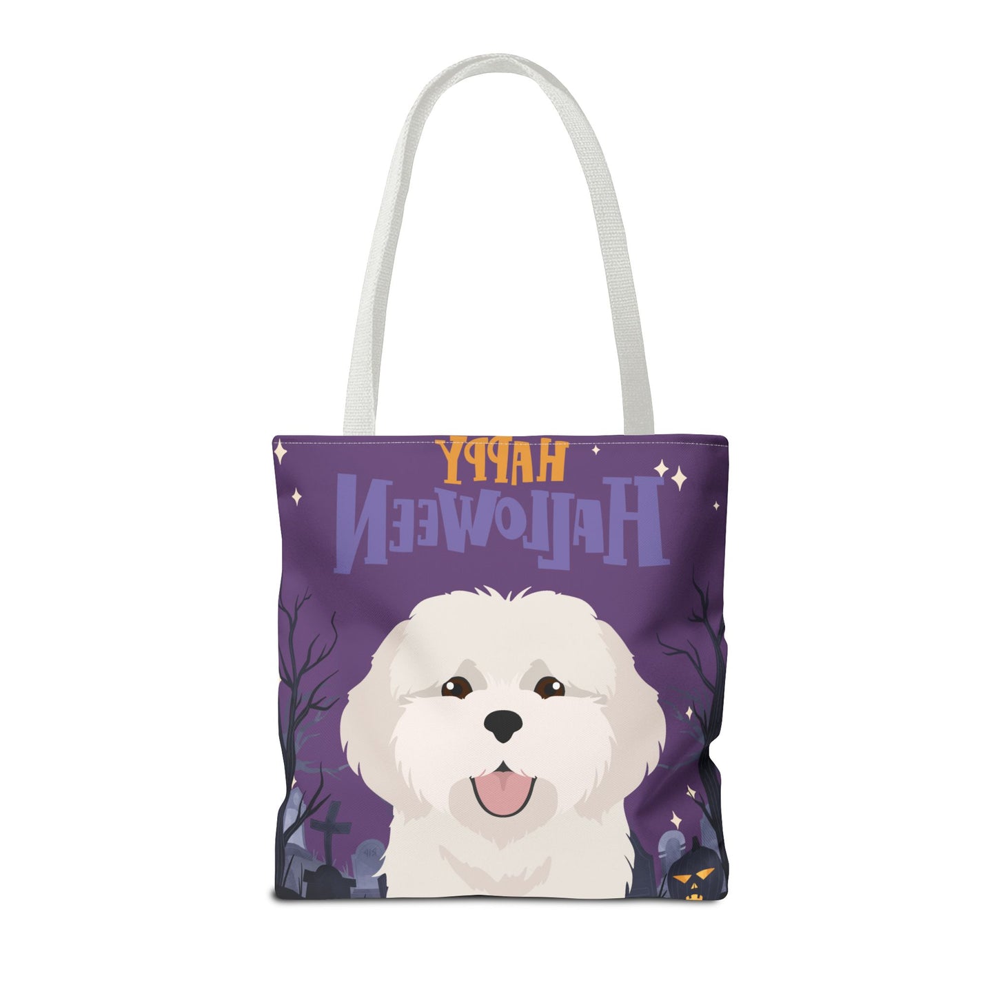 Coton de Tulear Dog Happy Halloween Tote Bag 16x16