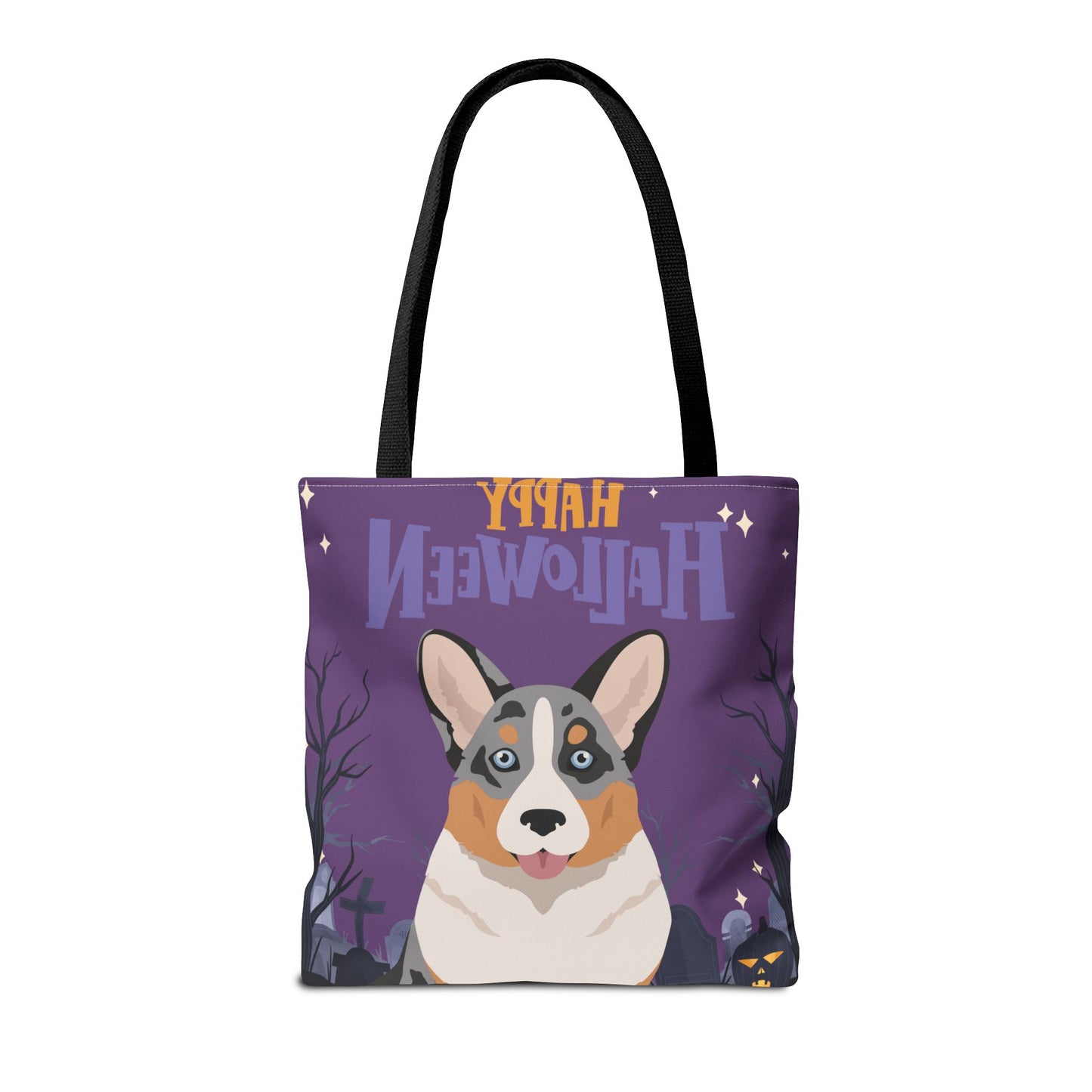 Cardigan Welsh Corgi Dog Happy Halloween Tote Bag 16x16