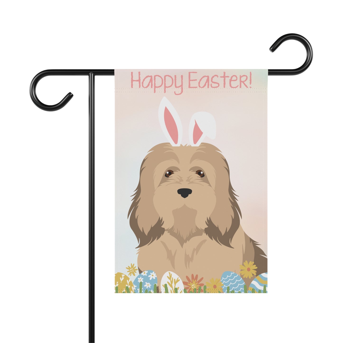 Havanese Dog Happy Easter Garden Flag
