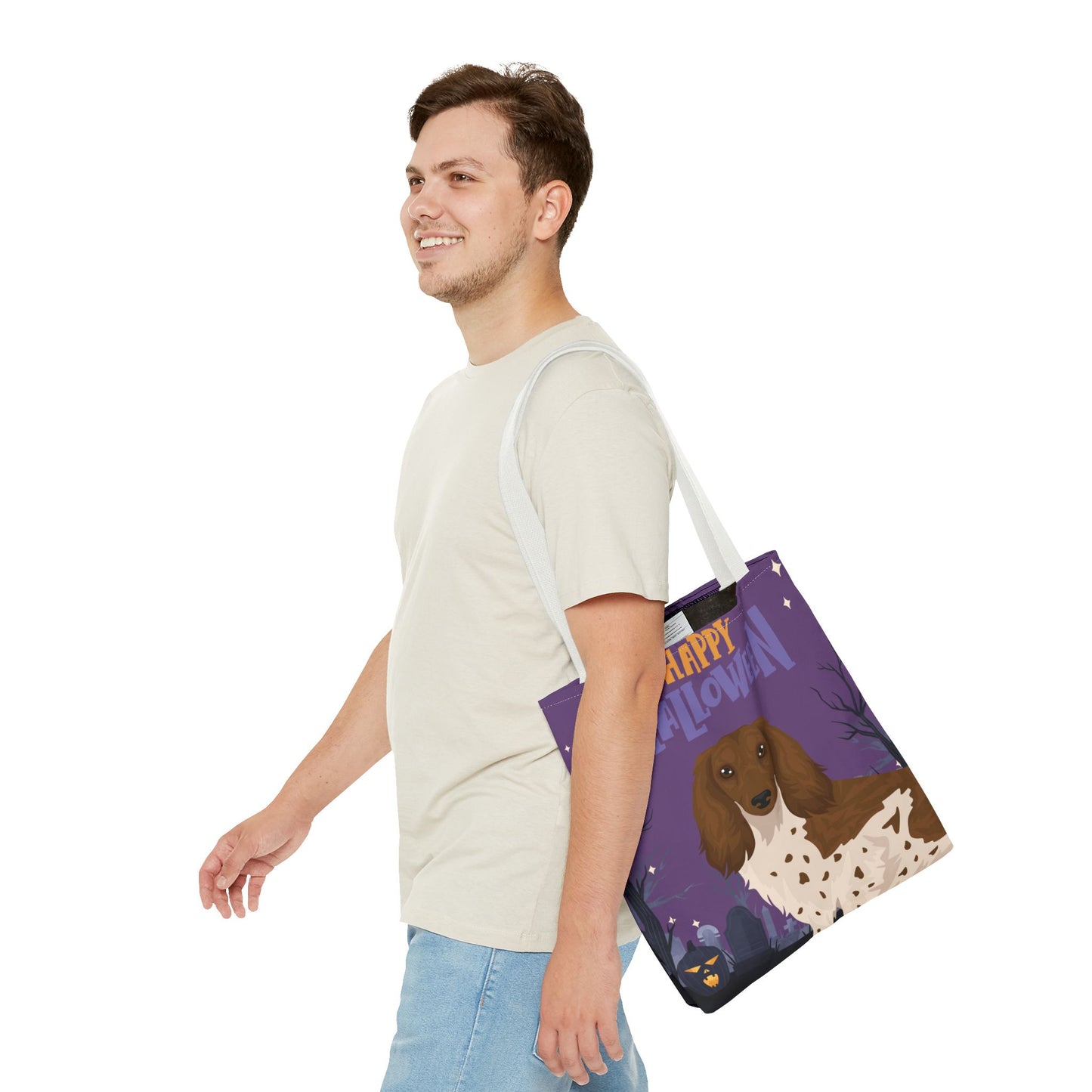 Dachshund Dog Happy Halloween Tote Bag 16x16